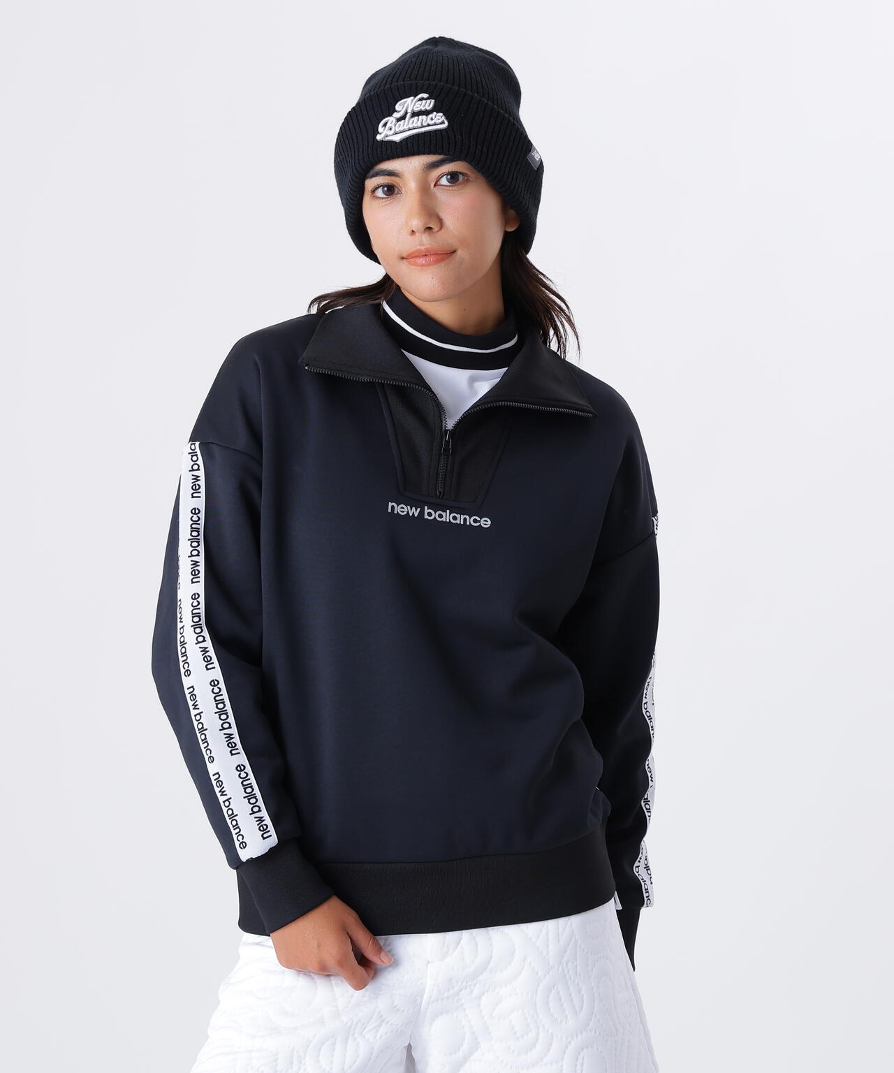 スウェット ハーフジップ プルオーバー (WOMENS)