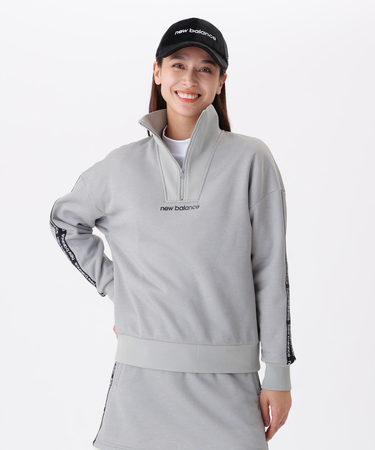 スウェット ハーフジップ プルオーバー (WOMENS)