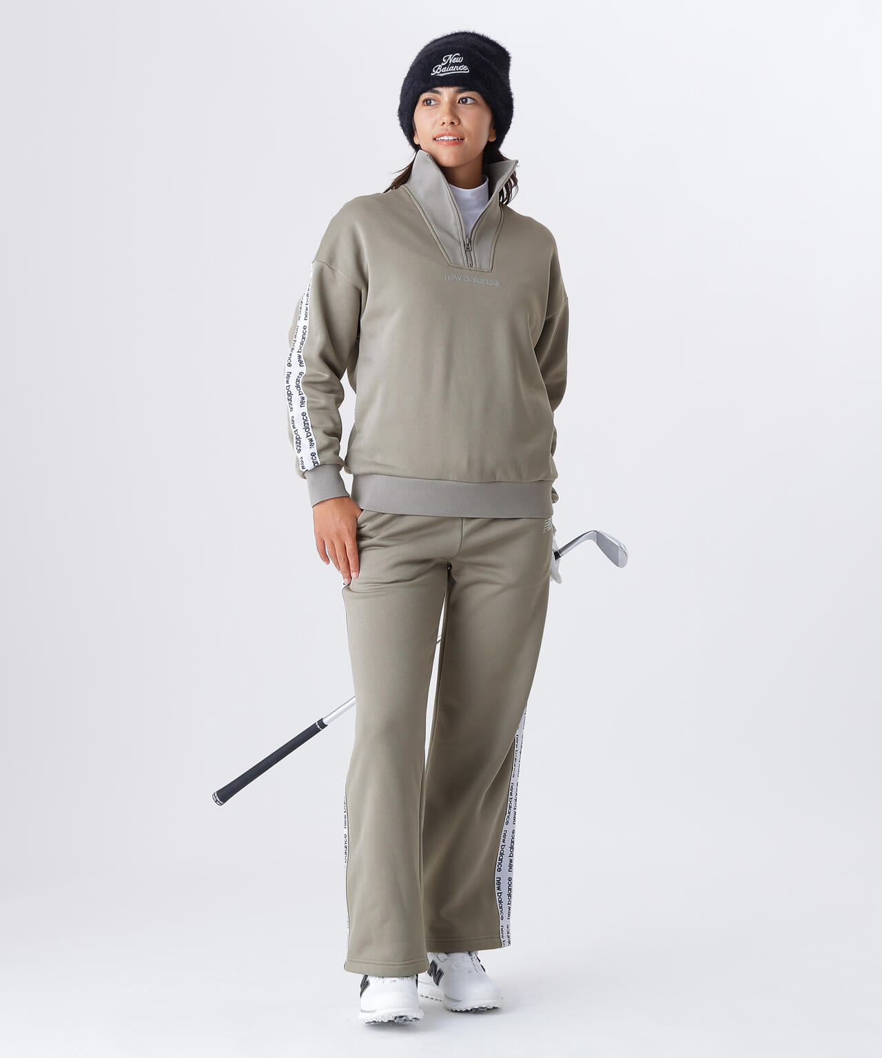 スウェット ハーフジップ プルオーバー (WOMENS)