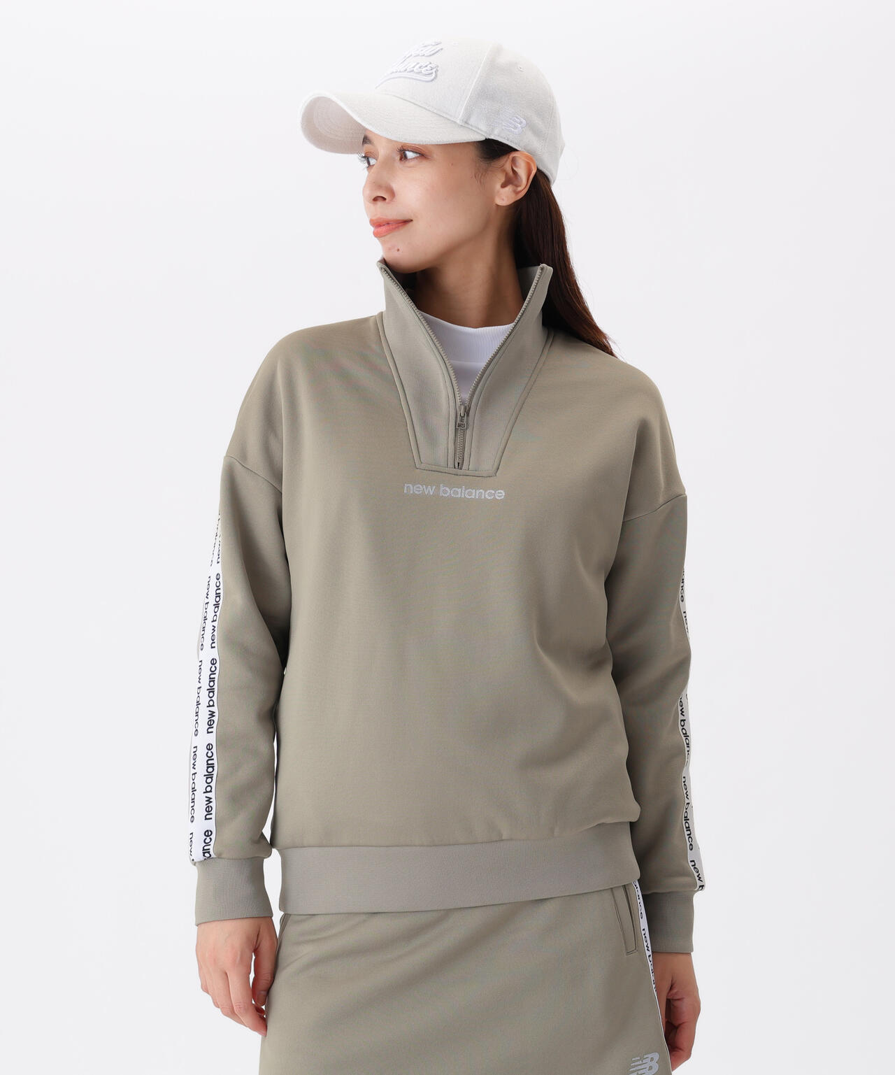スウェット ハーフジップ プルオーバー (WOMENS)