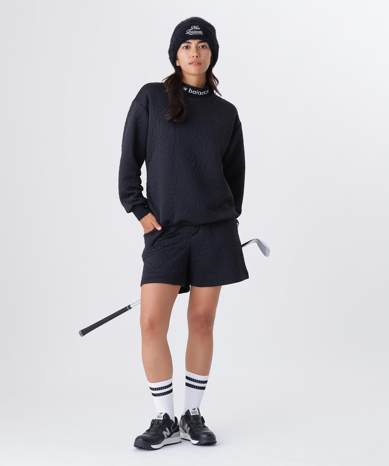 テクスチャー モックネック プルオーバー (WOMENS) | new balance golf