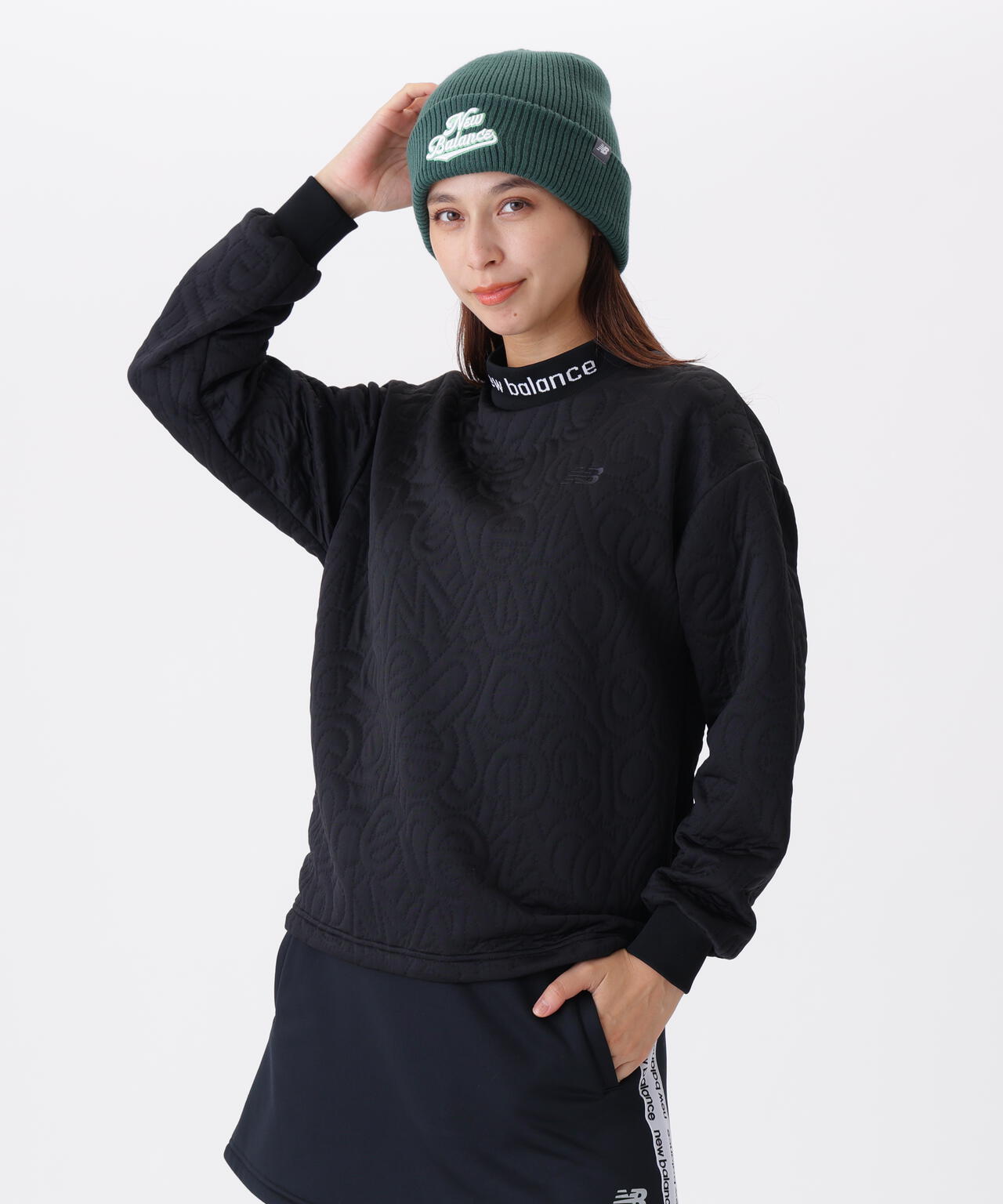 テクスチャー モックネック プルオーバー (WOMENS) | new balance golf