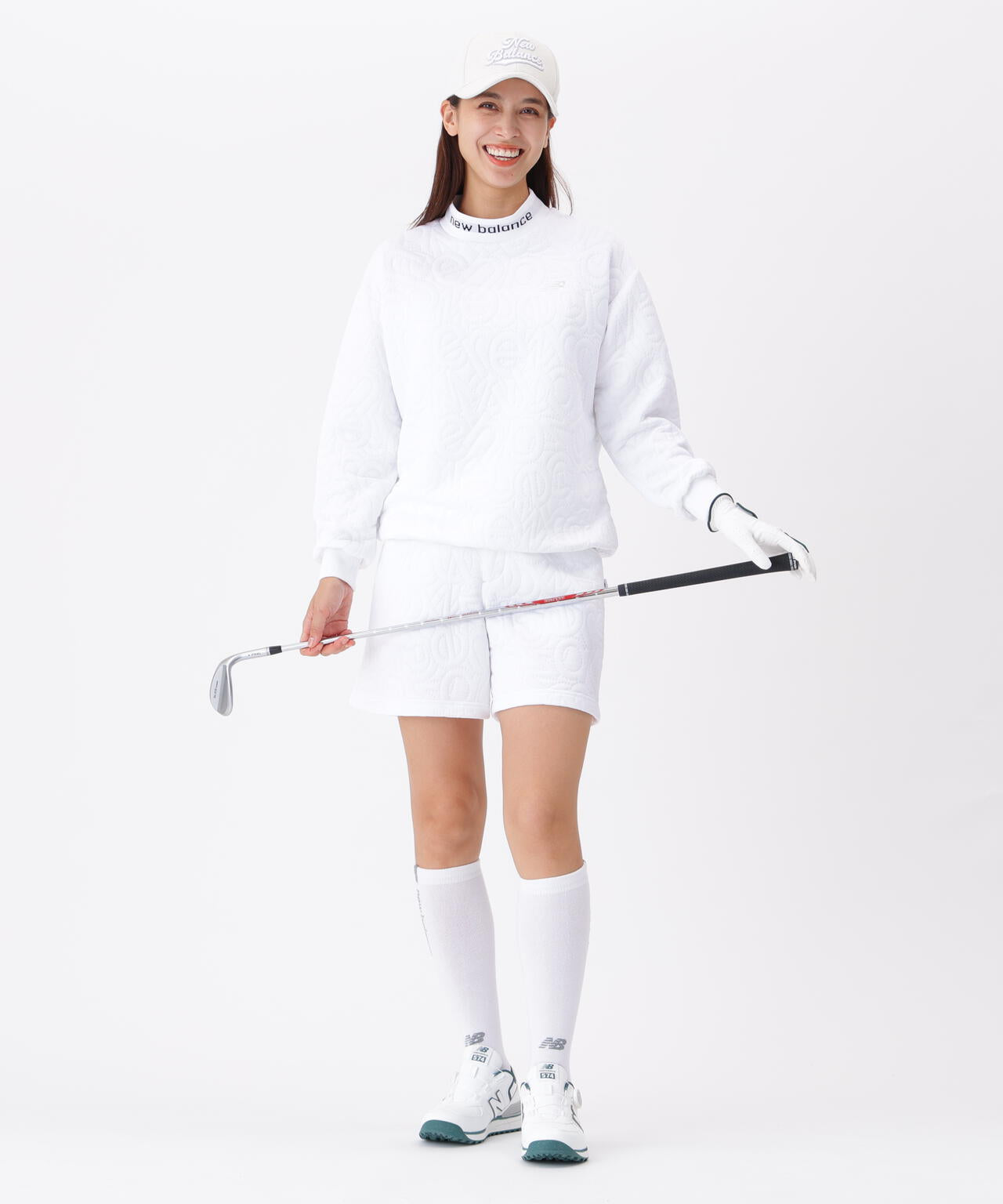 テクスチャー モックネック プルオーバー (WOMENS) | new balance golf