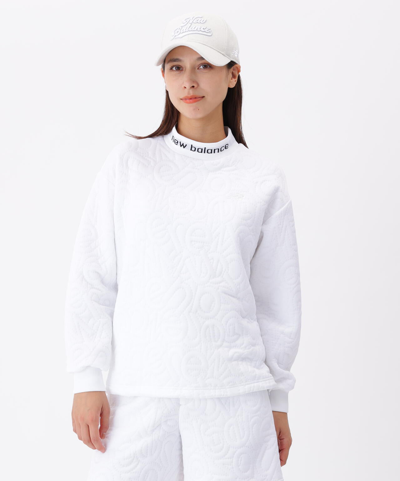 テクスチャー モックネック プルオーバー (WOMENS) | new balance golf