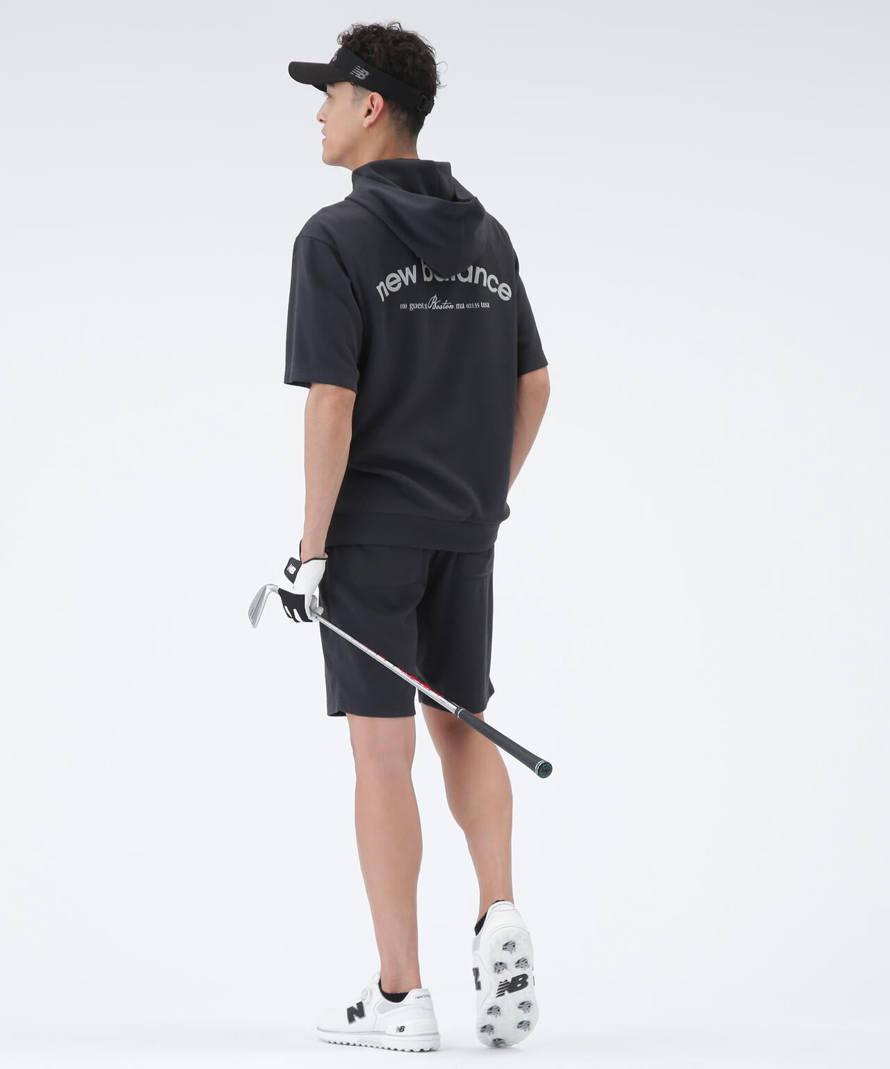 吸汗速乾性 抗ピル ストレッチ UV ハーフスリーブ スウェット プルオーバー フーディー (MENS)