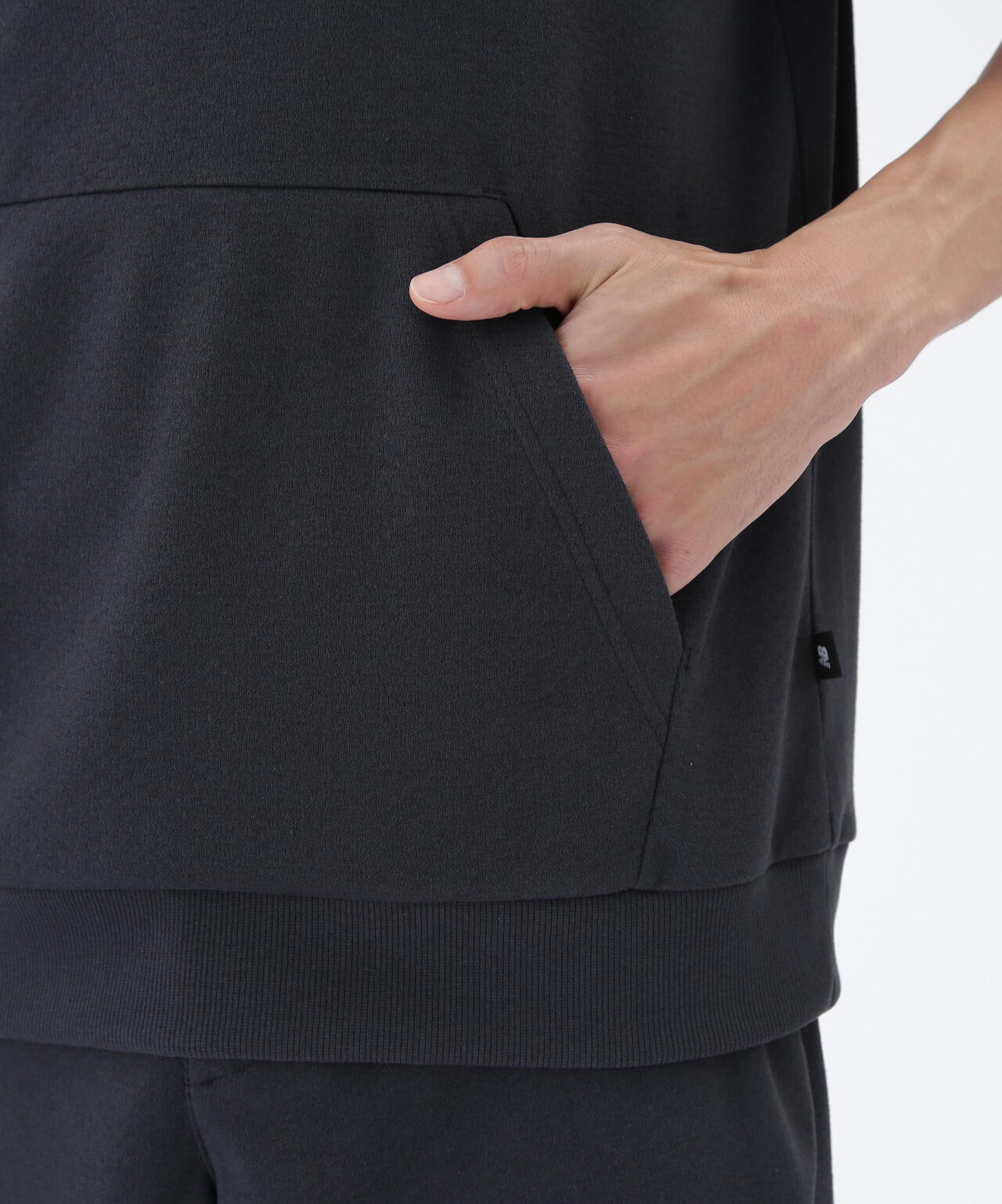 吸汗速乾性 抗ピル ストレッチ UV ハーフスリーブ スウェット プルオーバー フーディー (MENS)