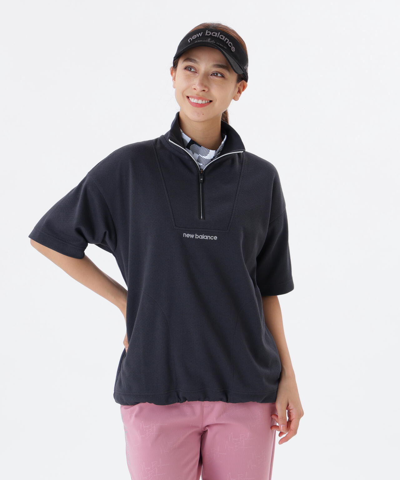 【直営店舗・公式オンライン限定】半袖 スウェット ハーフジップ プルオーバー (WOMENS)