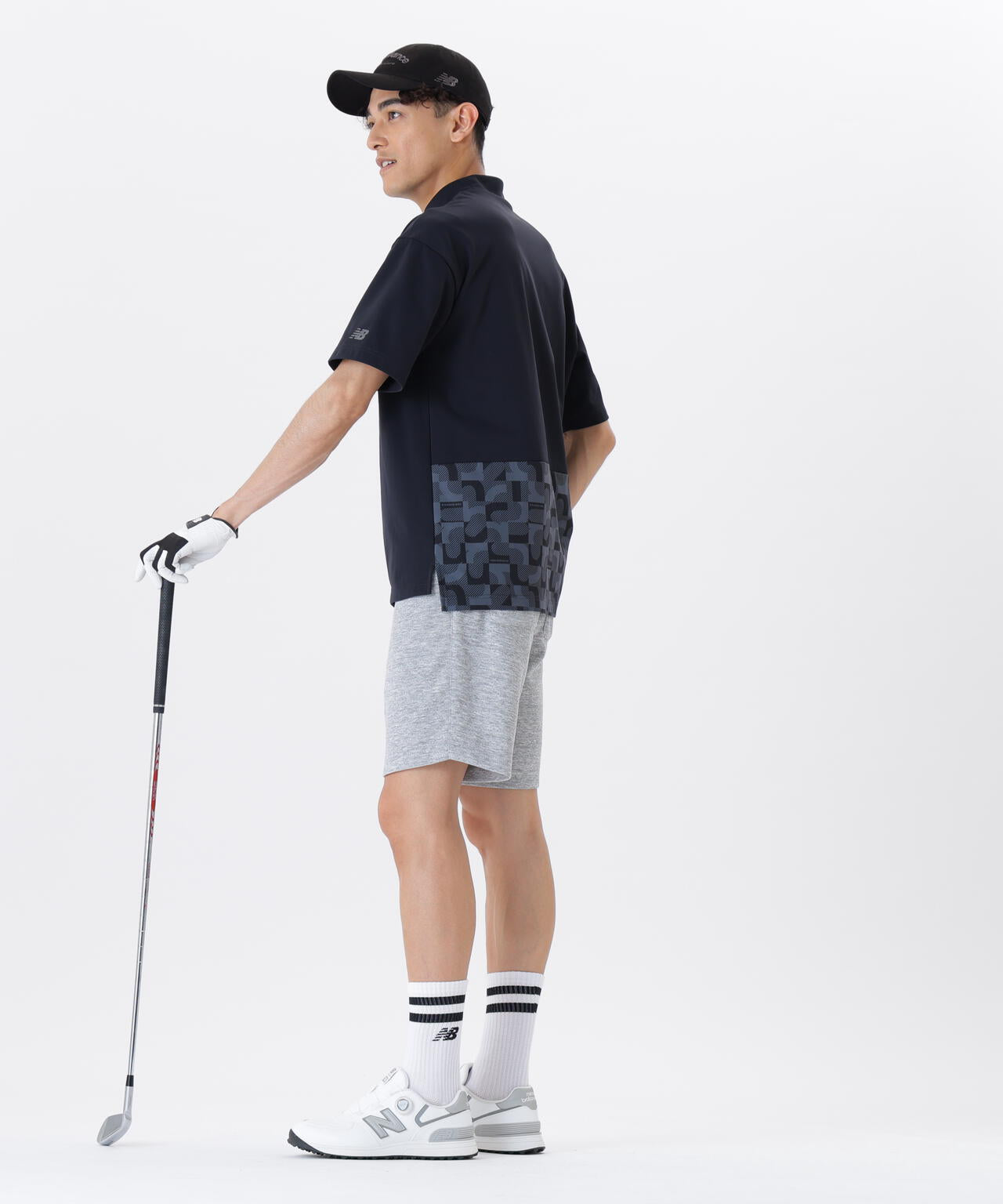 Cph/Golf™ モックネックプルオーバー M　ゴルフ　ウェア　新品未使用 直営店舗・公式オンライン限定】ロゴジオメトリック柄 ハーフスリーブ