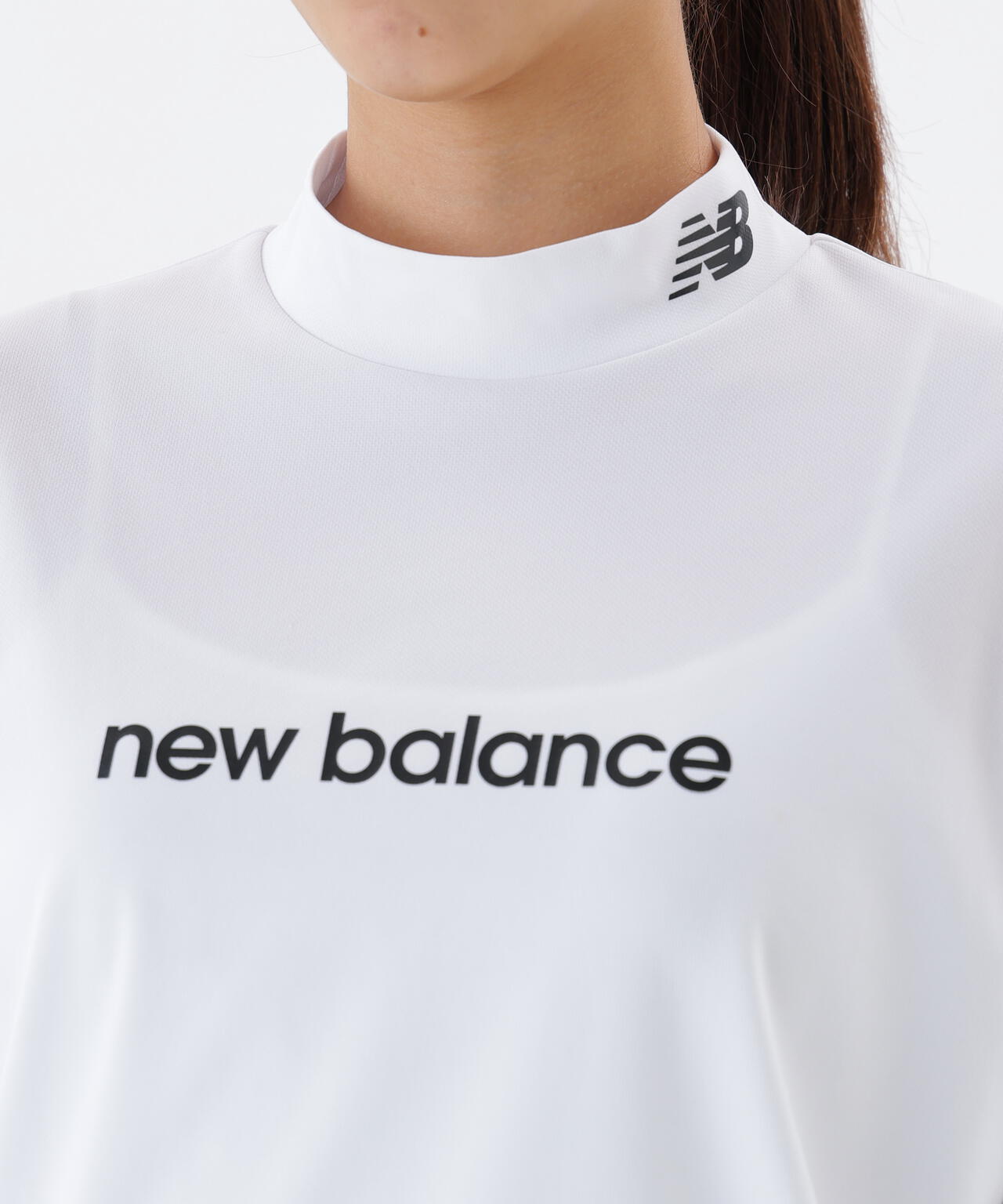 保形性 ストレッチ ハーフスリーブ モックネック プルオーバー (WOMENS)