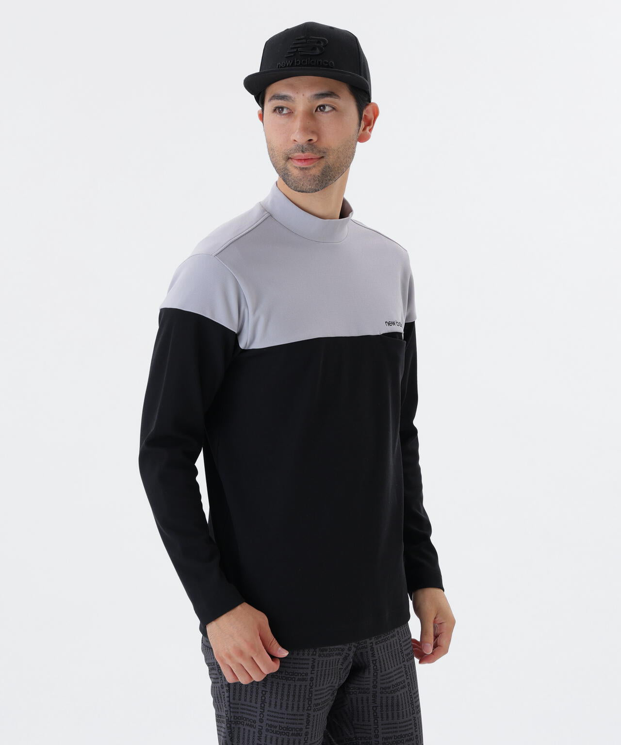 UV ストレッチ 長袖 モックネック プルオーバー (MENS)