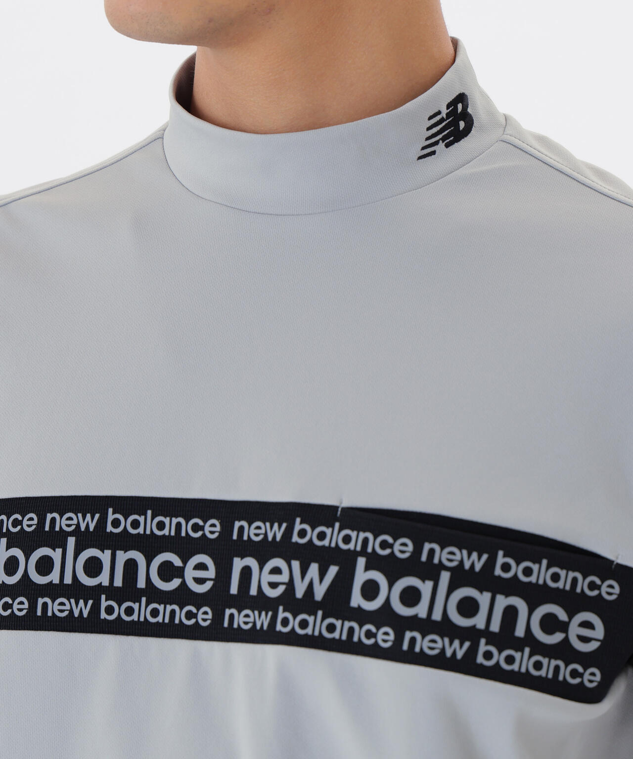 保形性 ストレッチ 長袖 モックネック プルオーバー (MENS) | new