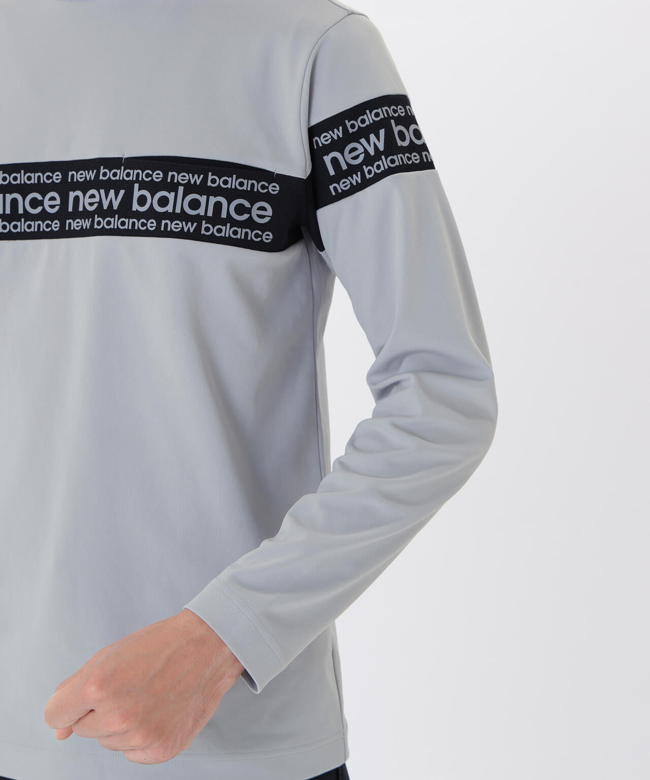 保形性 ストレッチ 長袖 モックネック プルオーバー (MENS)