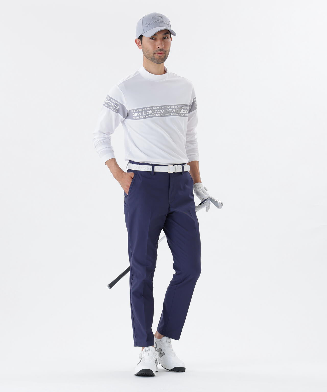 保形性 ストレッチ 長袖 モックネック プルオーバー (MENS)