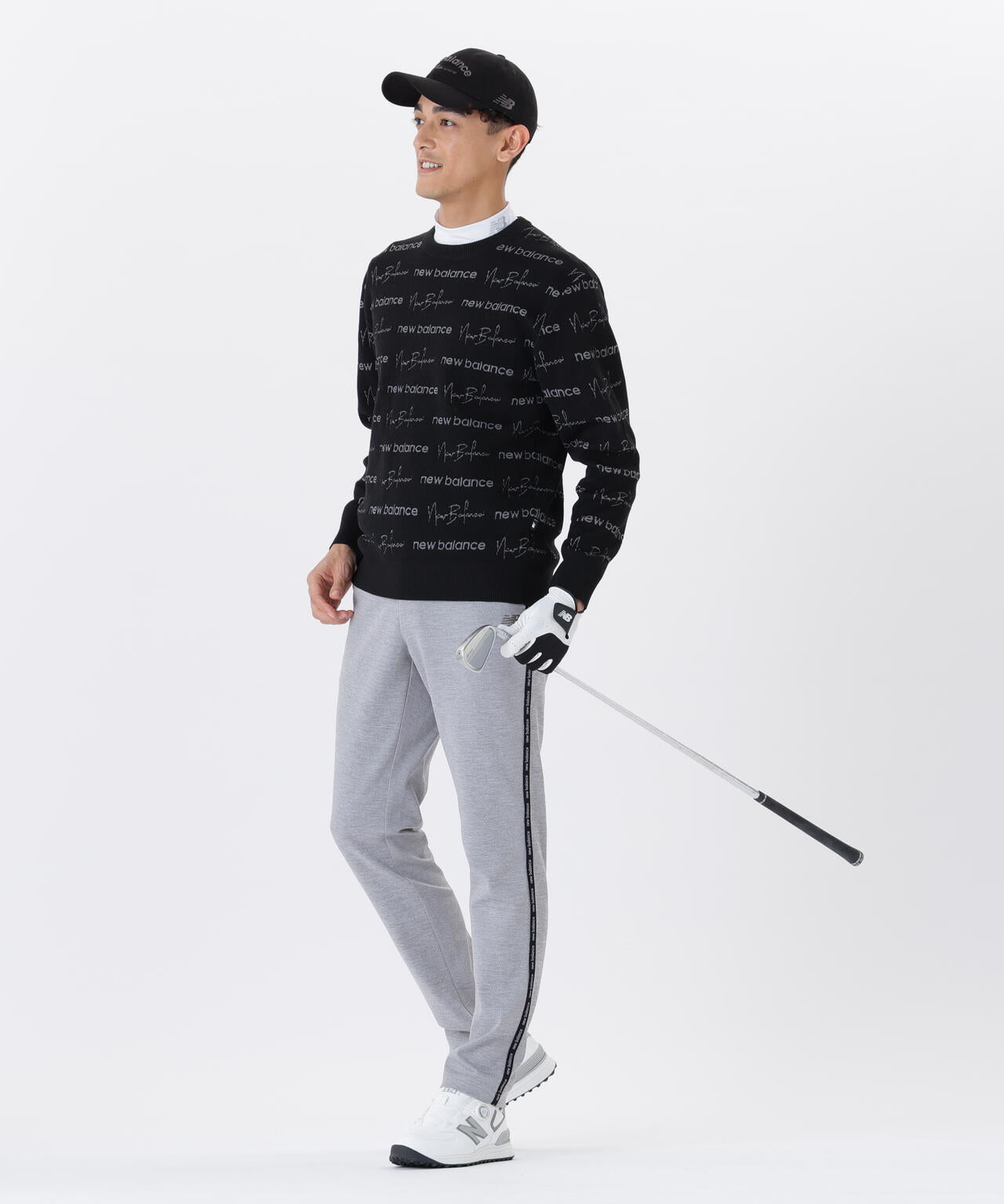 保形性 ストレッチ 長袖 モックネック プルオーバー (MENS)