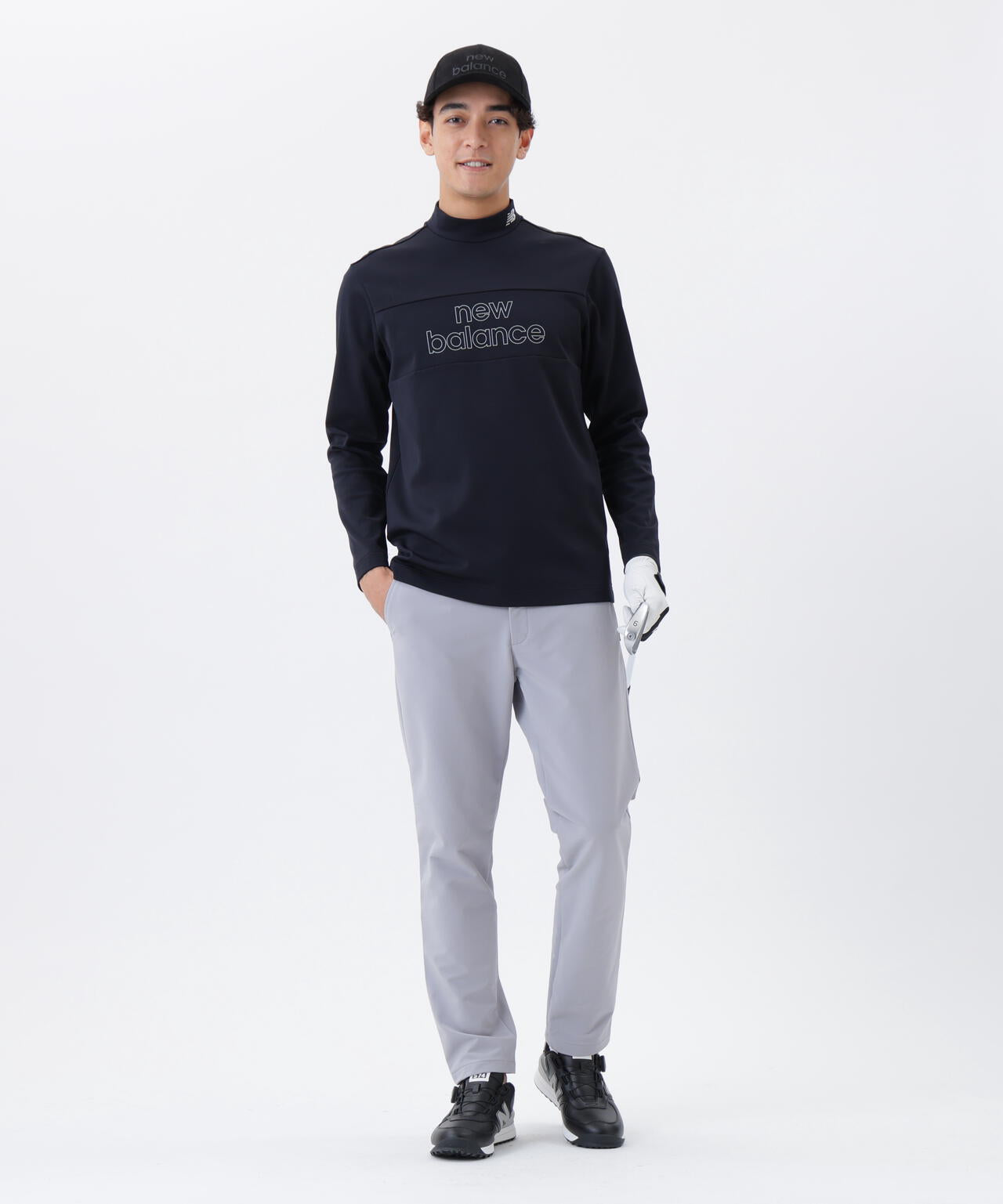 光吸収発熱 長袖 モックネック プルオーバー (MENS)