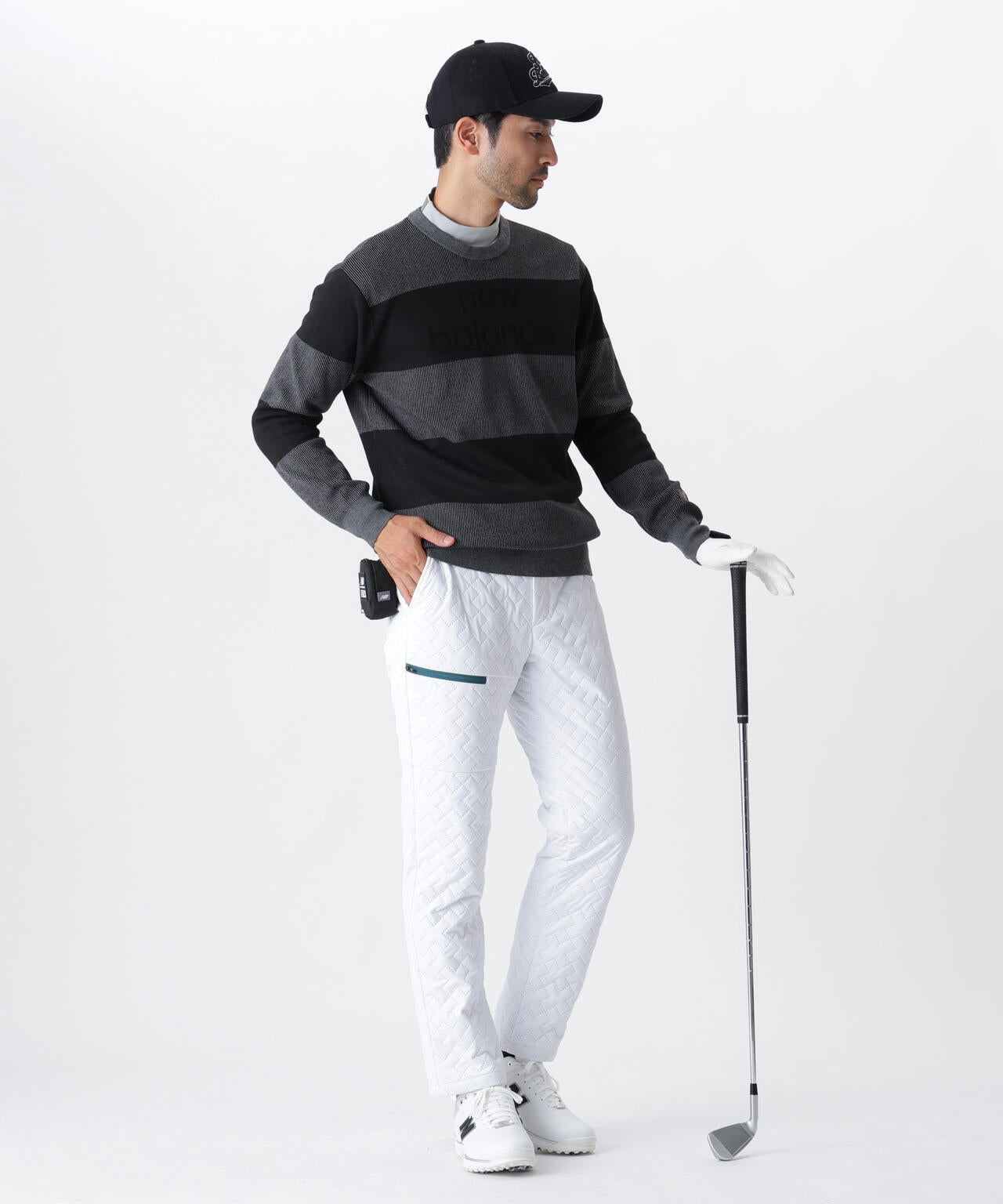 光吸収発熱 長袖 モックネック プルオーバー (MENS)