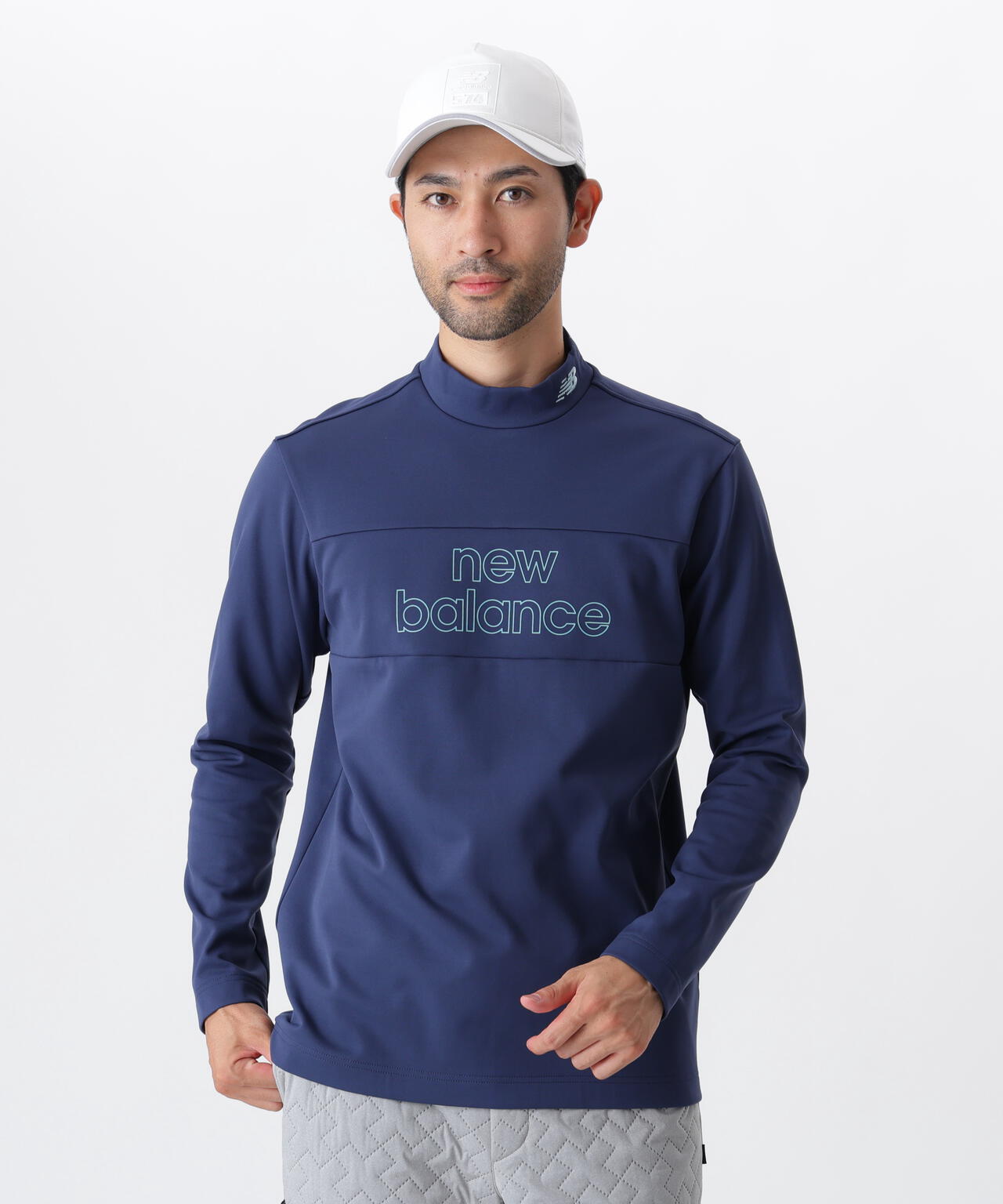 光吸収発熱 長袖 モックネック プルオーバー (MENS)