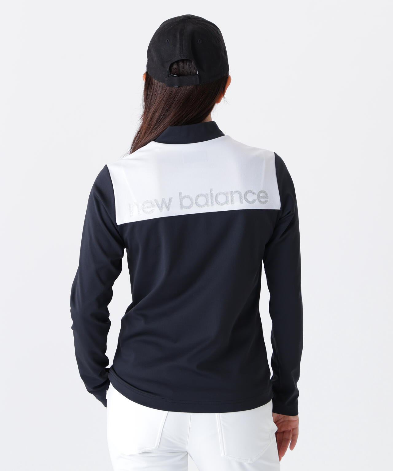 【未使用 タグ付き】ニューバランスゴルフ モックネック トップス 白 長袖 保形性 ストレッチ 長袖 モックネック プルオーバー (WOMENS