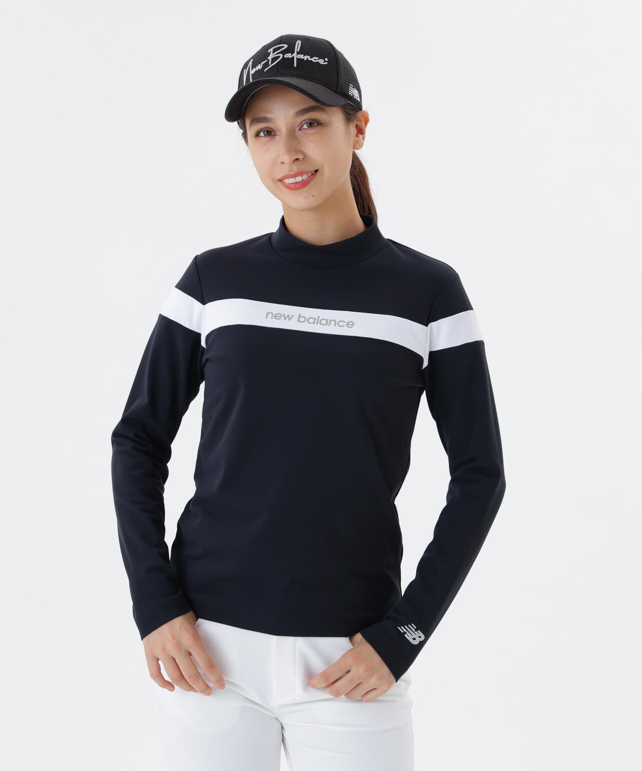 UV ストレッチ 長袖 モックネック プルオーバー (WOMENS)