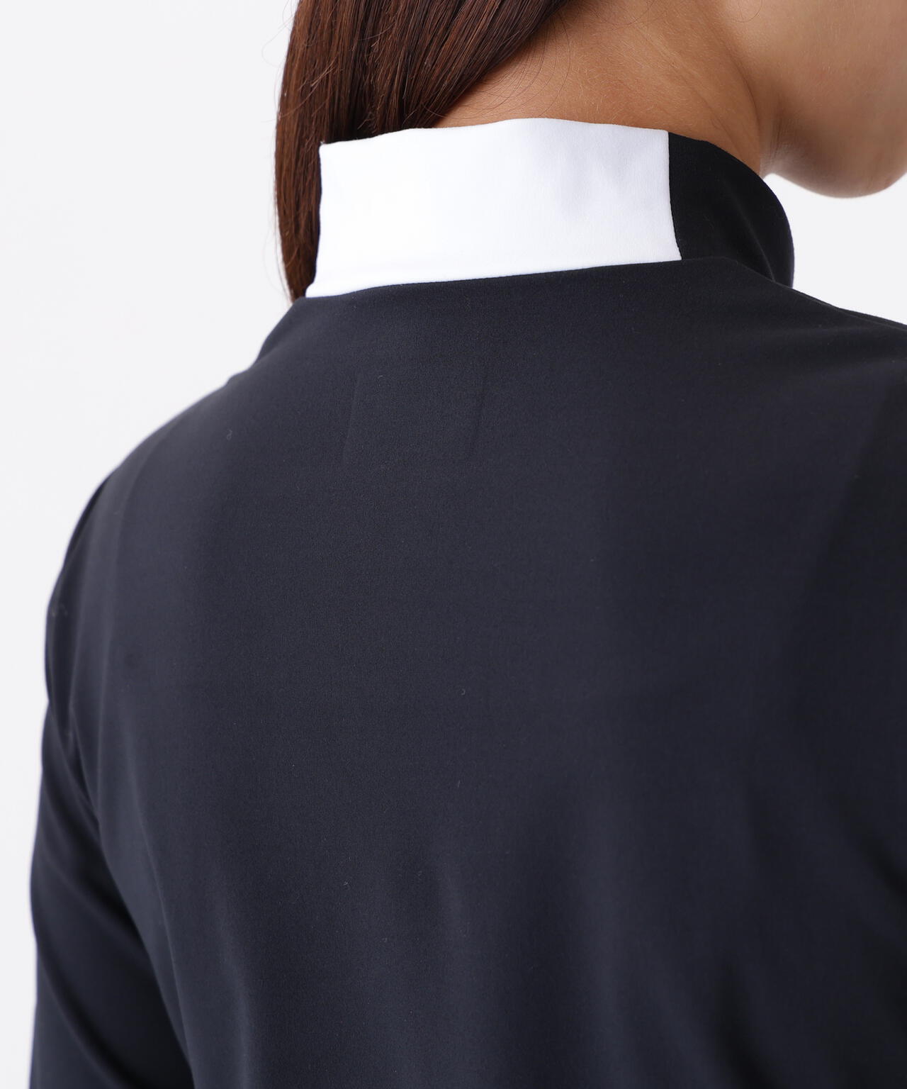 スムース両面ピーチ 長袖 モックネック プルオーバー (WOMENS)