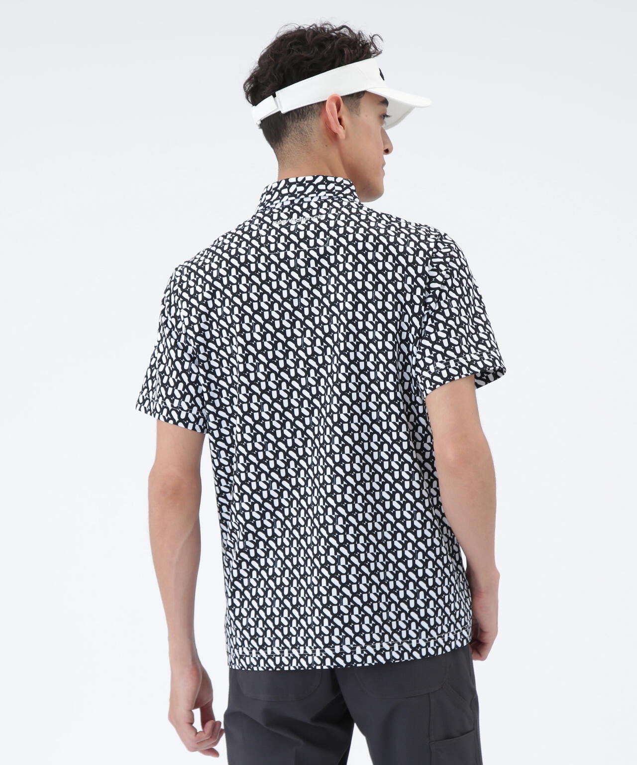 ロゴジオメトリック柄 半袖 カラーシャツ (MENS)