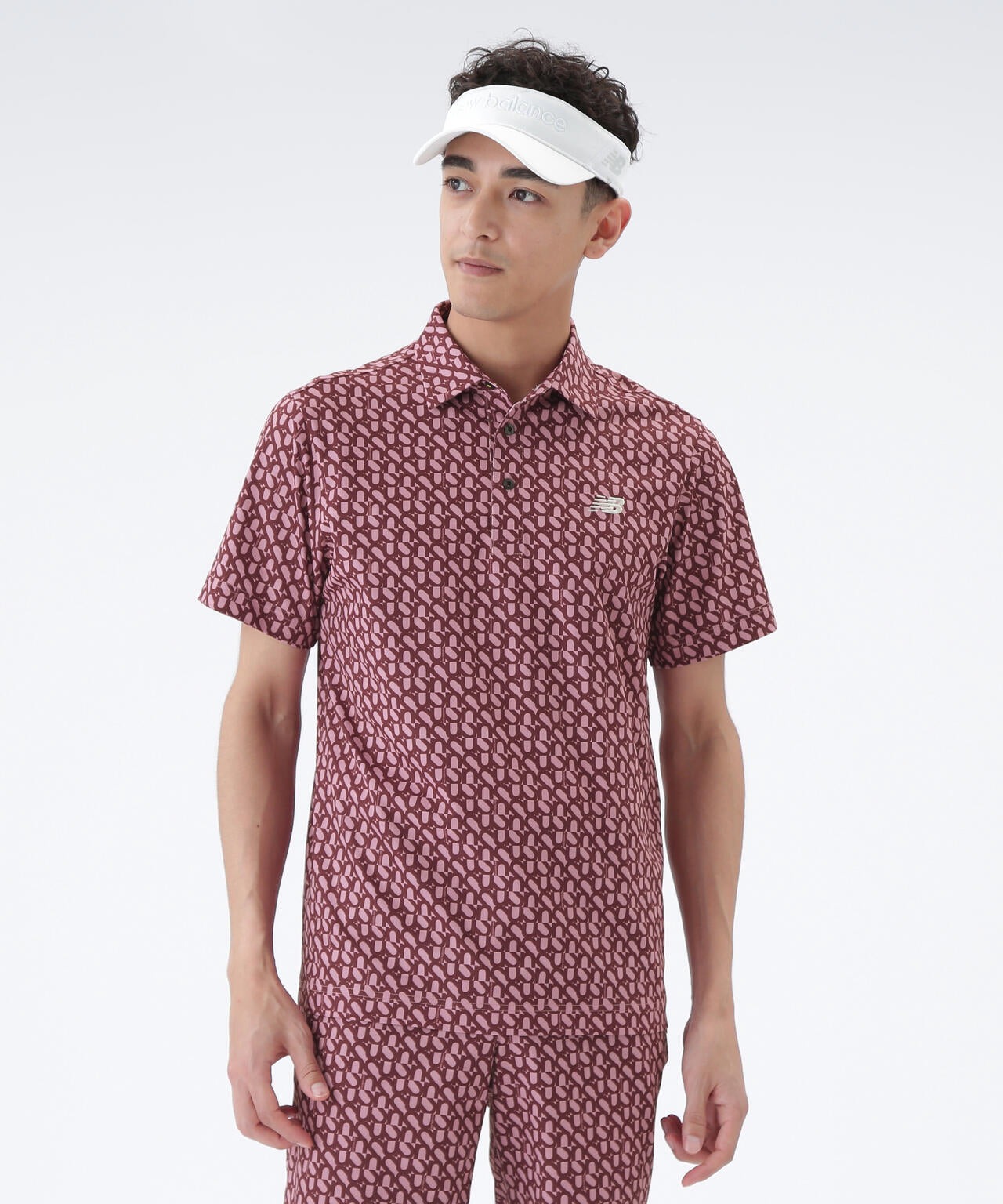 ロゴジオメトリック柄 半袖 カラーシャツ (MENS) | new balance golf