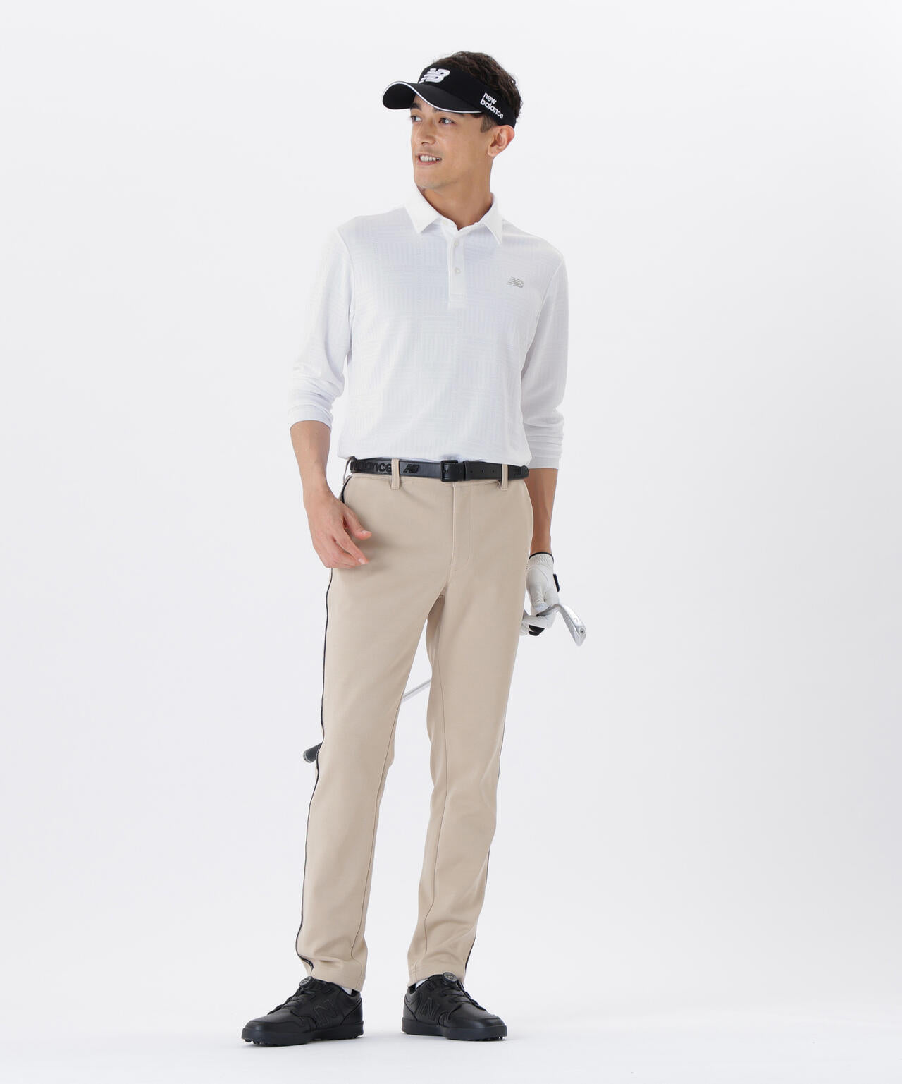 ロゴグレンチェック柄 ストレッチ 長袖 カラーシャツ (MENS)