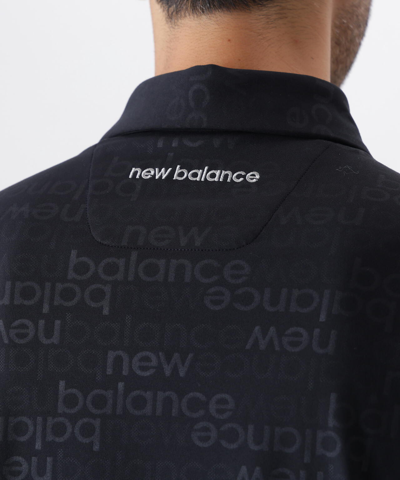 アップサイドダウンロゴボーダー柄 裏起毛 長袖 カラーシャツ