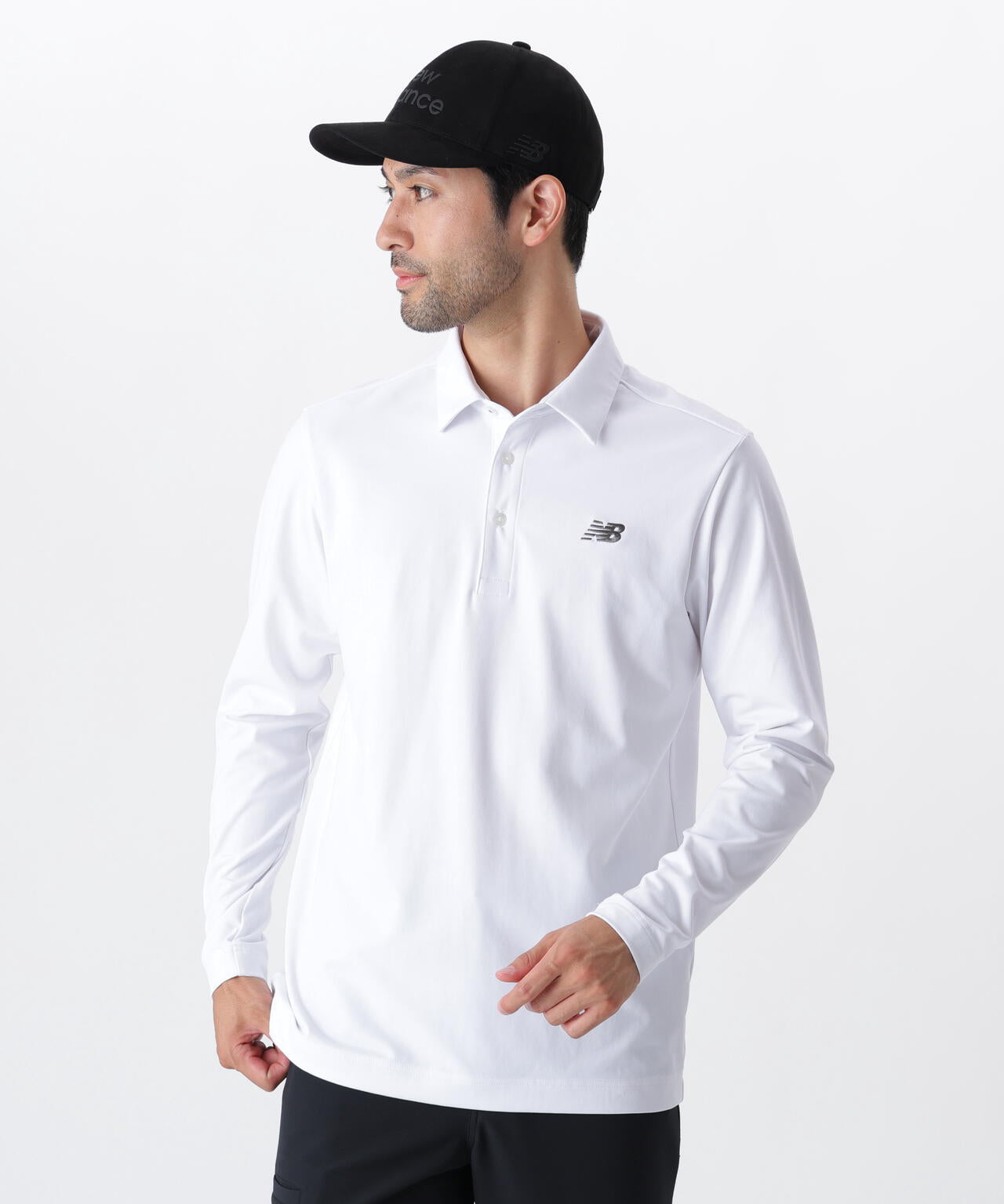 アップサイドダウンロゴボーダー柄 裏起毛 長袖 カラーシャツ