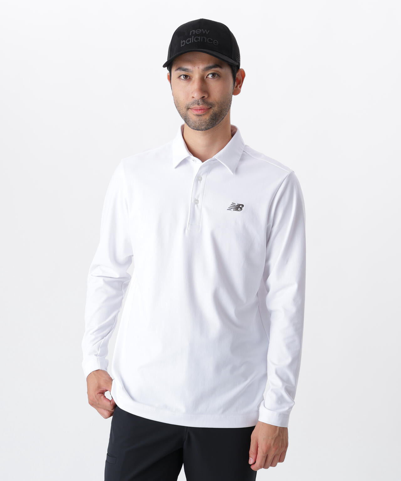 アップサイドダウンロゴボーダー柄 裏起毛 長袖 カラーシャツ