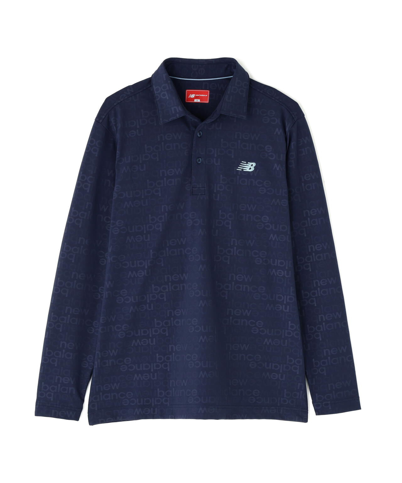 アップサイドダウンロゴボーダー柄 裏起毛 長袖 カラーシャツ