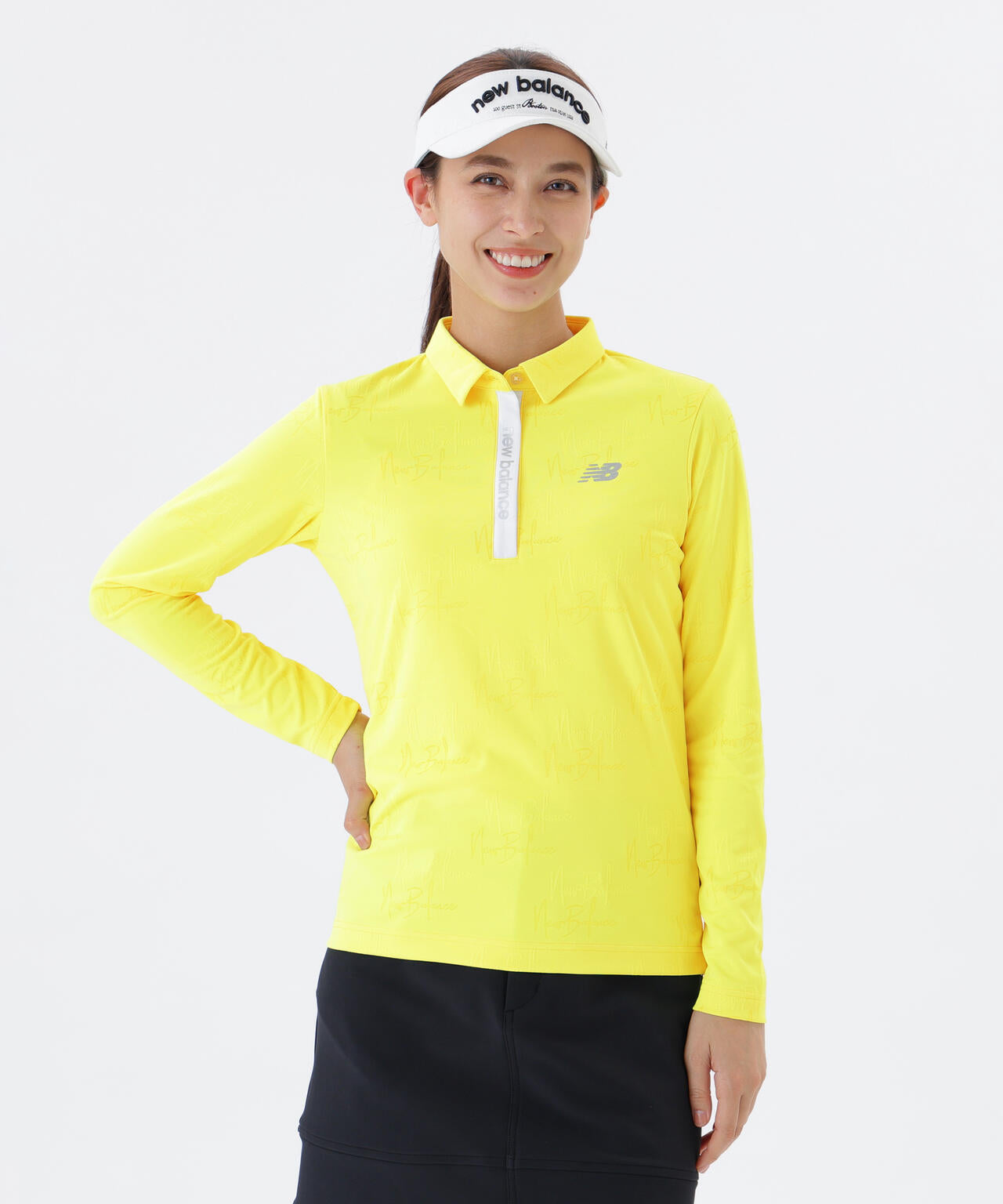 シグネチャーモノグラム柄 長袖 カラーシャツ (WOMENS)