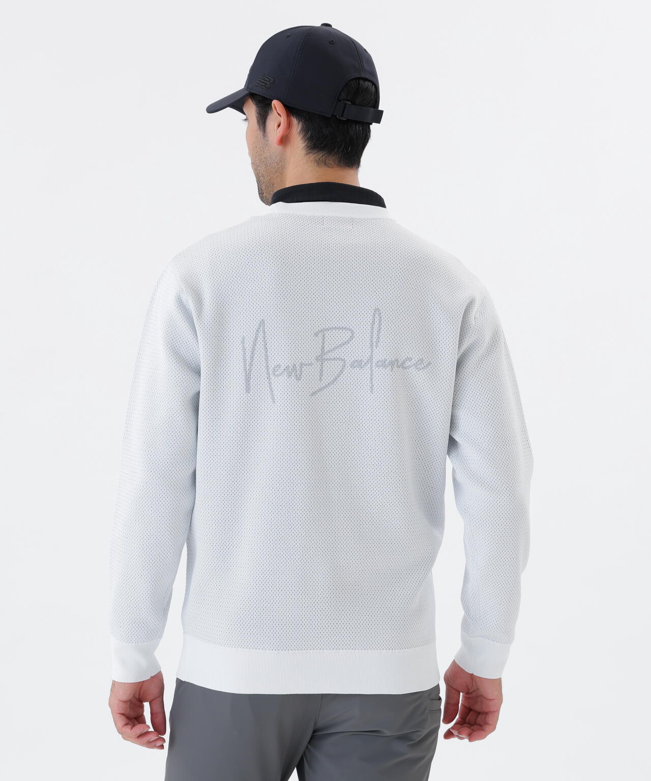 メッシュ クルーネック ニット プルオーバー (MENS) | new balance