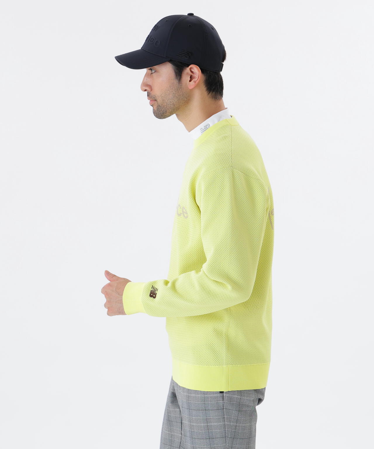 メッシュ クルーネック ニット プルオーバー (MENS) | new balance