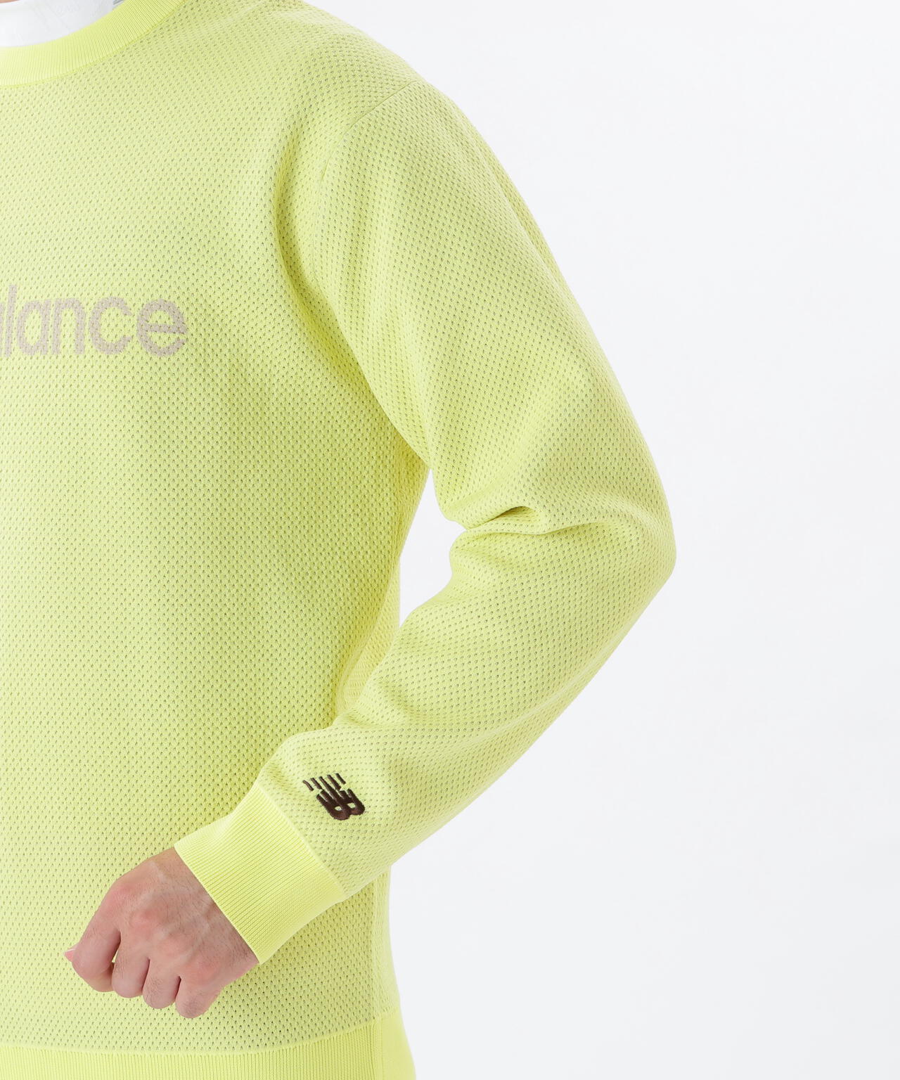 メッシュ クルーネック ニット プルオーバー (MENS) | new balance