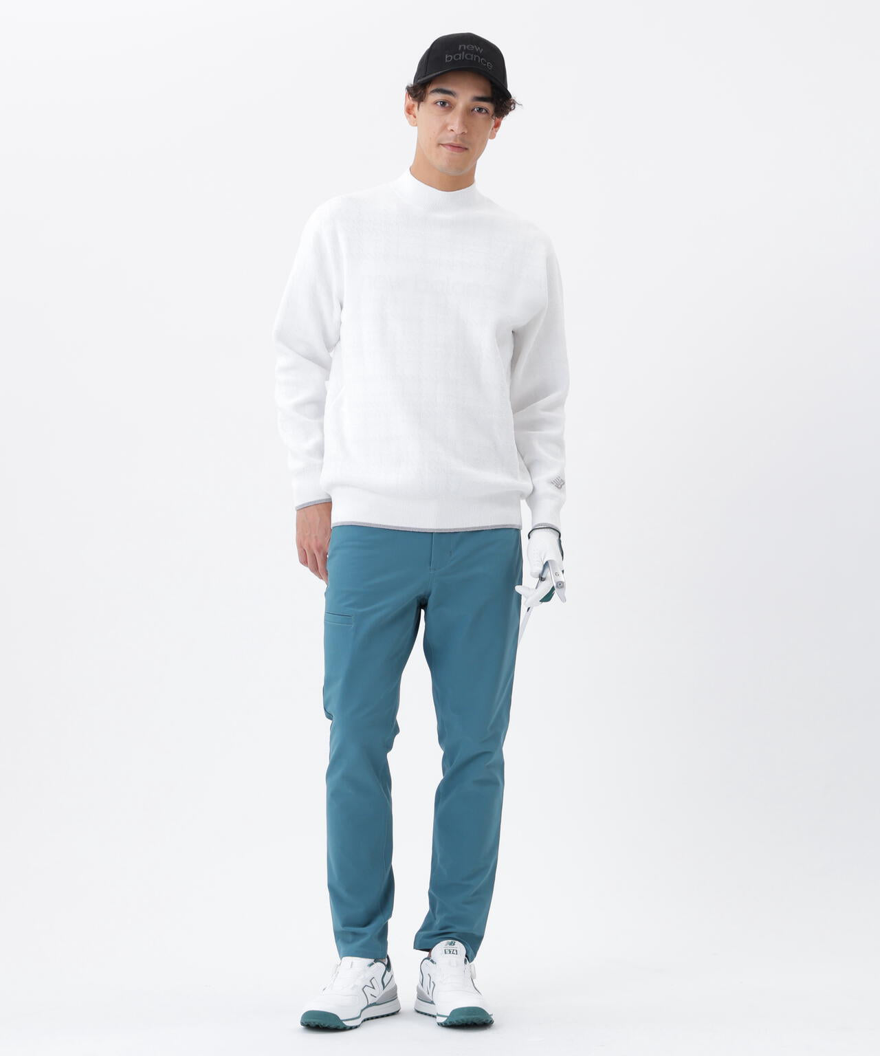 グレンチェック柄 モックネック ニット プルオーバー (MENS) | new