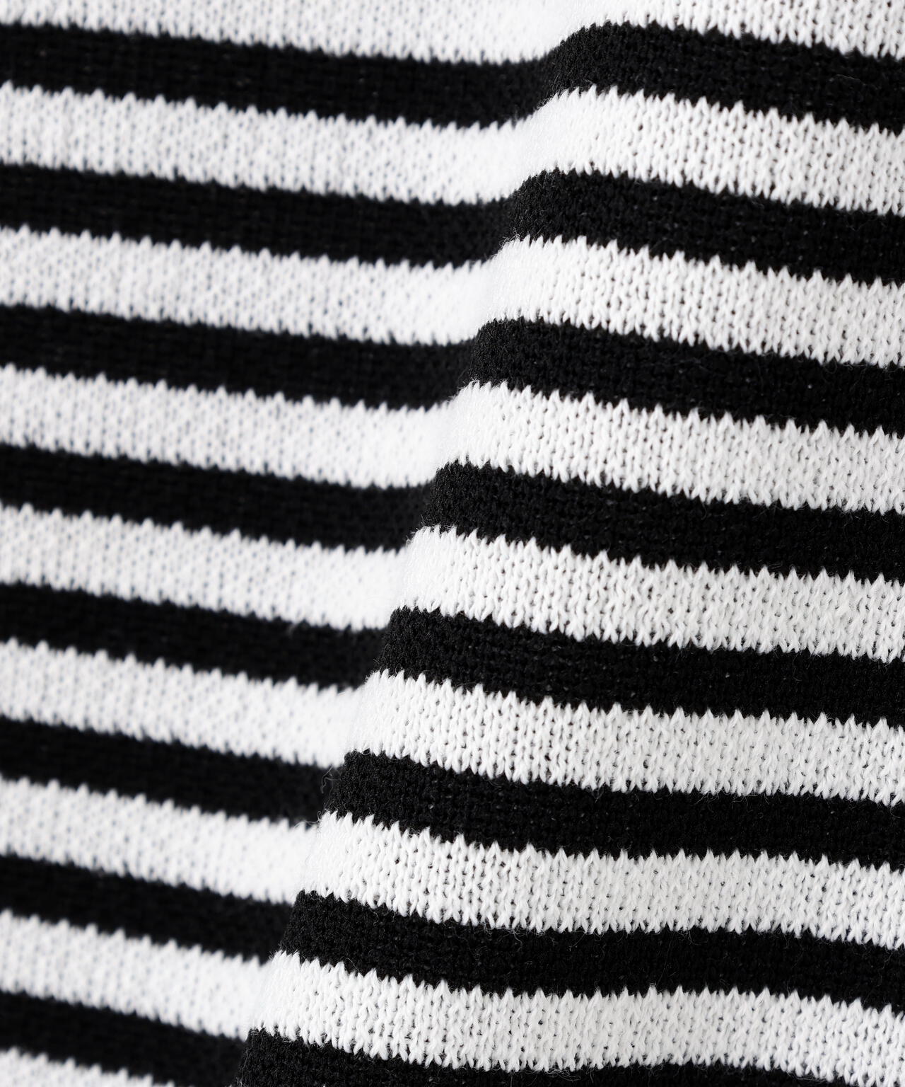 ロゴ×ボーダー ハーフジップ スタンドネック ニット プルオーバー (WOMENS)