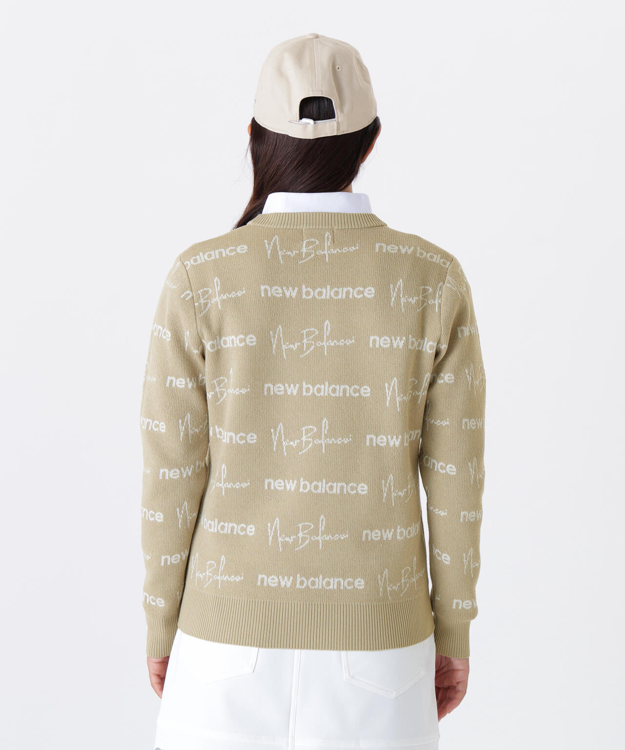 ロゴラッピングペーパー柄 クルーネック ニット プルオーバー (WOMENS