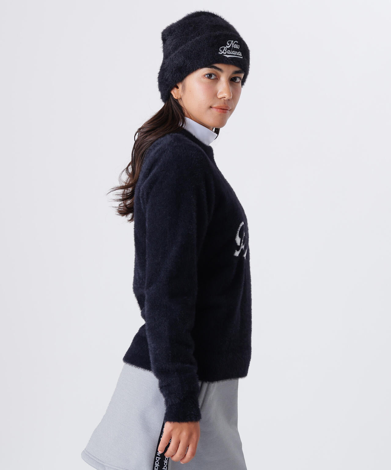 スクリプトロゴ フェザーヤーン クルーネック ニット プルオーバー (WOMENS)