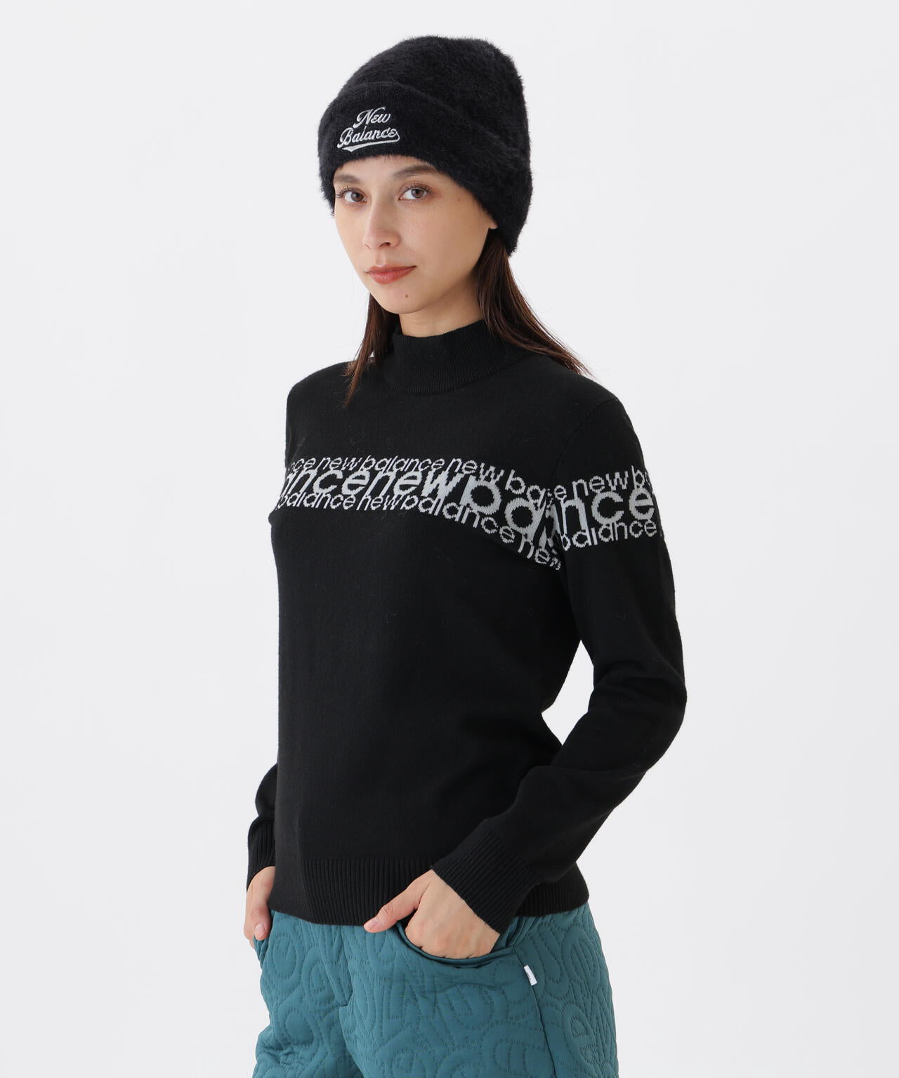 保温 ハイネック ニット プルオーバー (WOMENS)