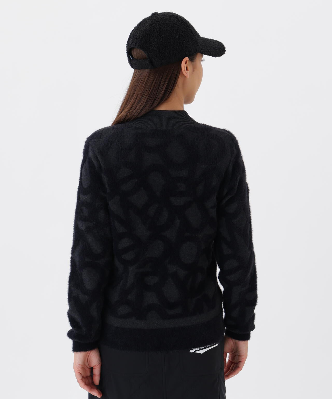 フローティングロゴ ハイネック ニット プルオーバー (WOMENS)