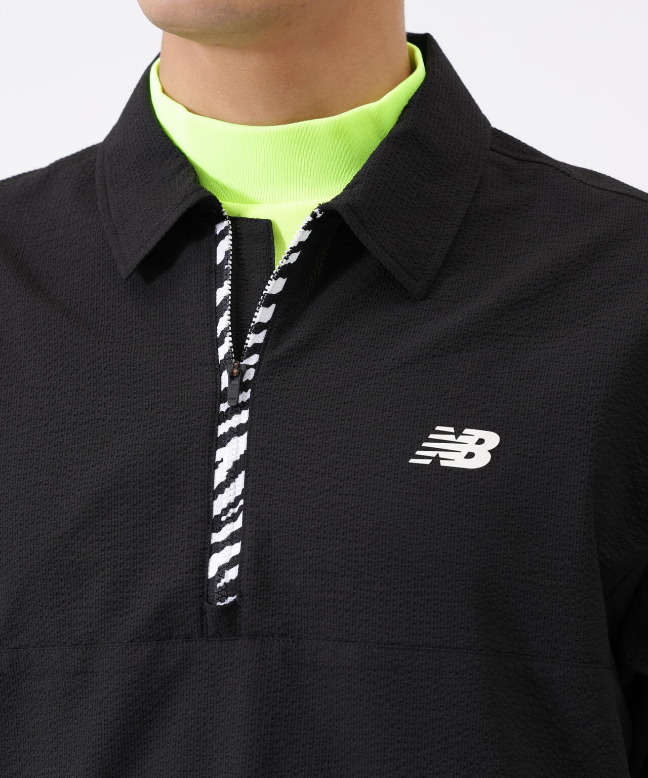 ハーフジップ シャツアウター (MENS)