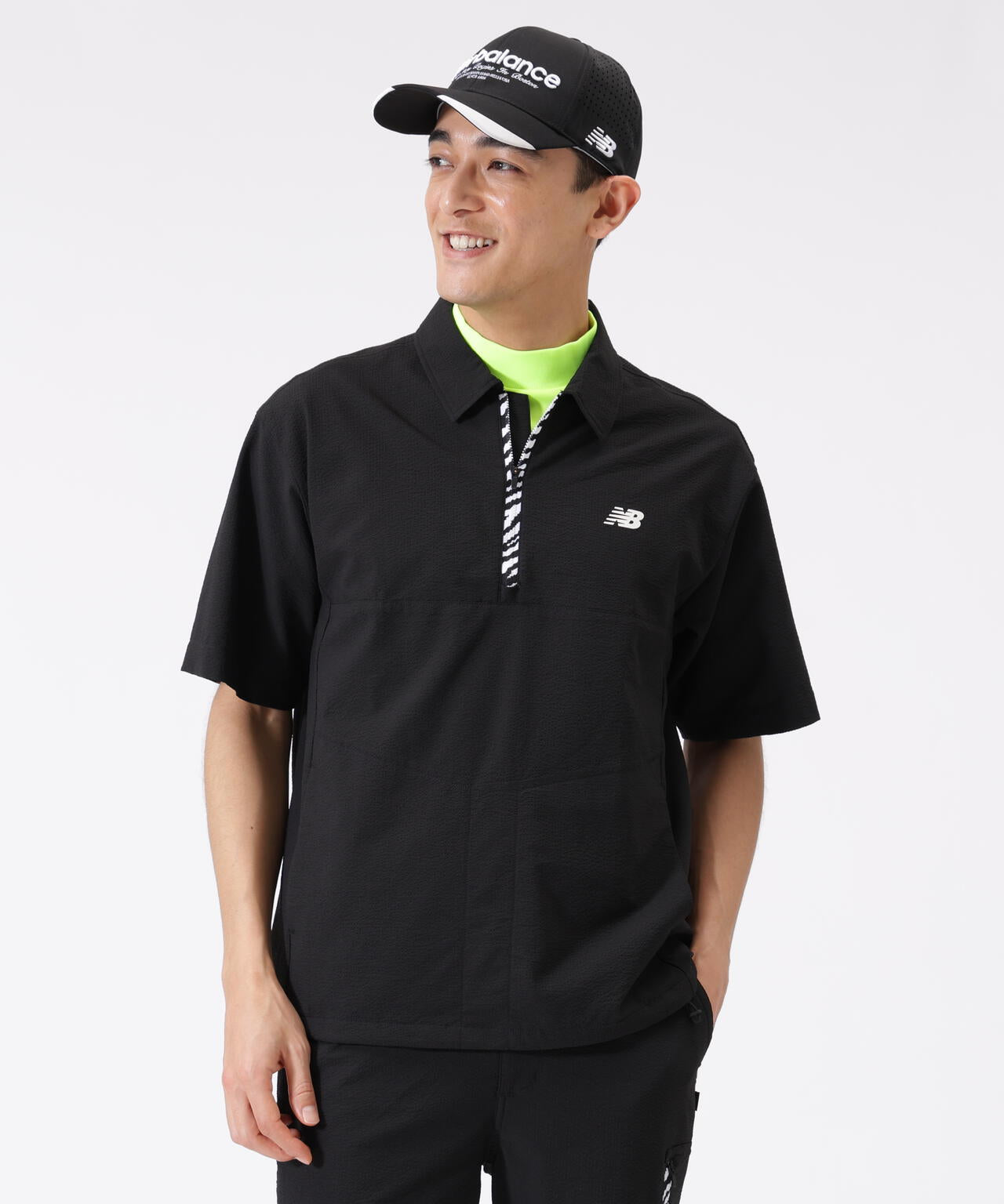 ハーフジップ シャツアウター (MENS)