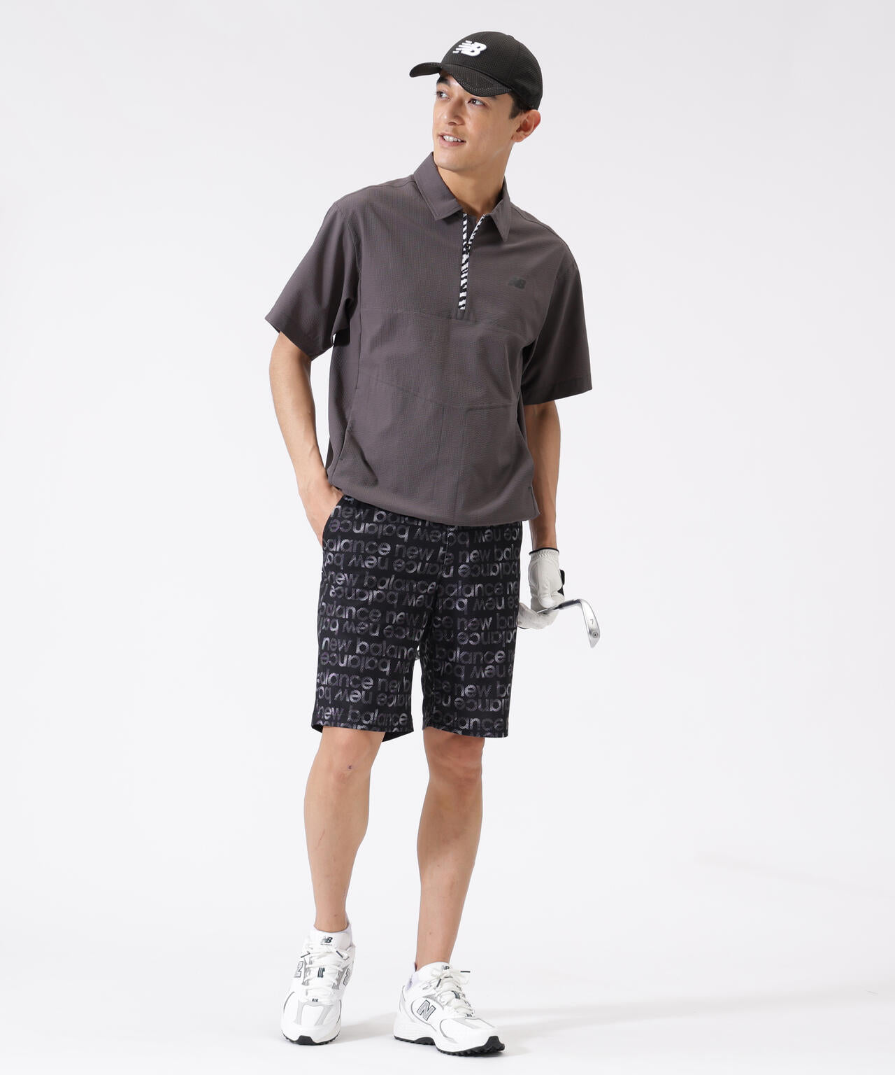 ハーフジップ シャツアウター (MENS)