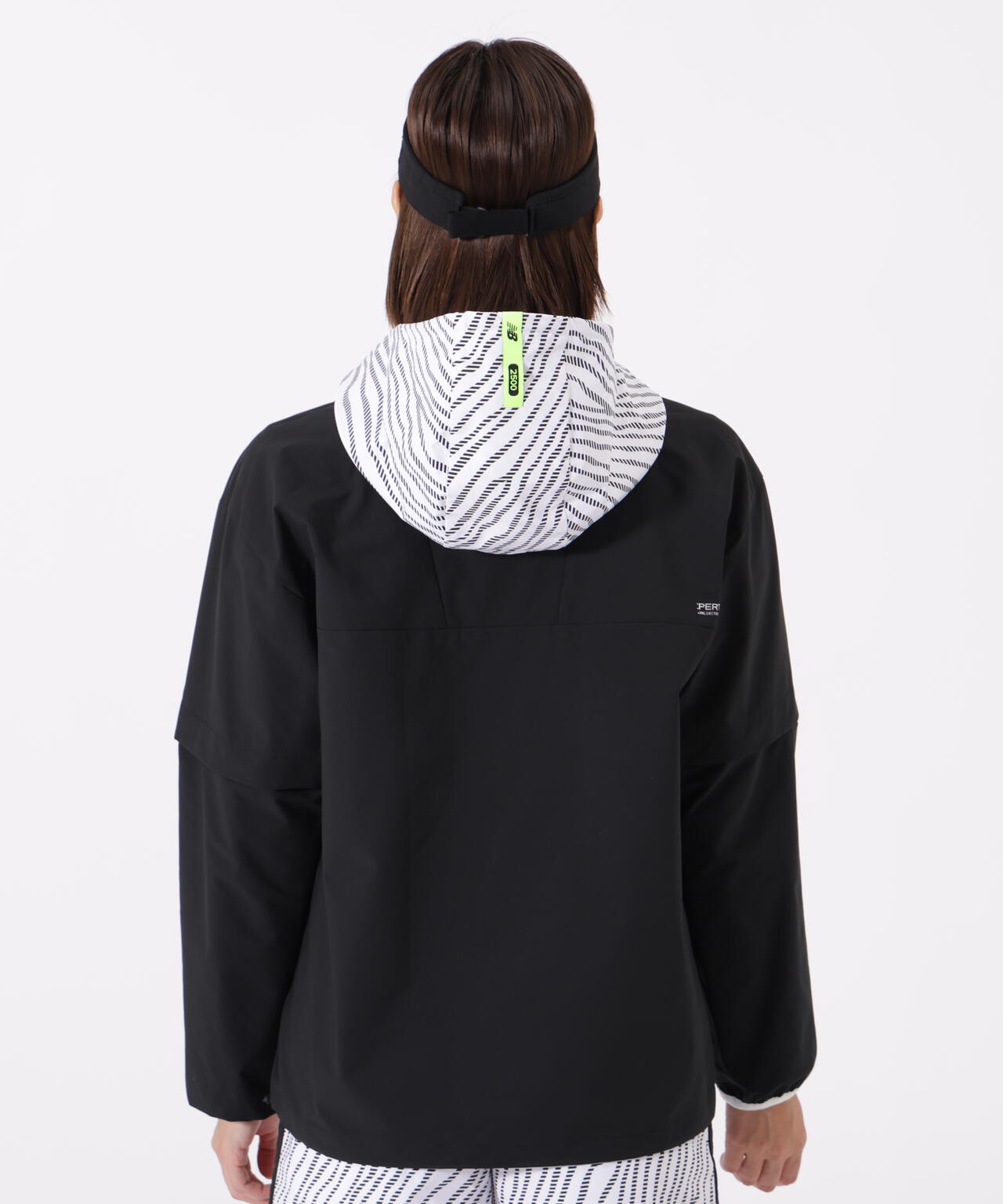 袖脱着 2WAY ハーフジップ プルオーバー フーディー (WOMENS)