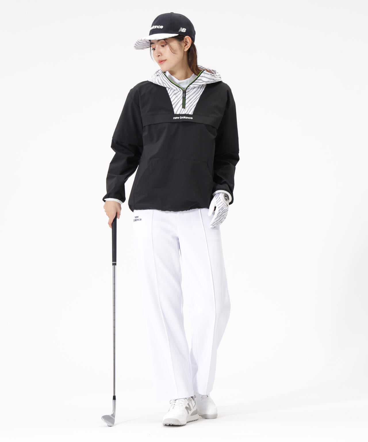 袖脱着 2WAY ハーフジップ プルオーバー フーディー (WOMENS)