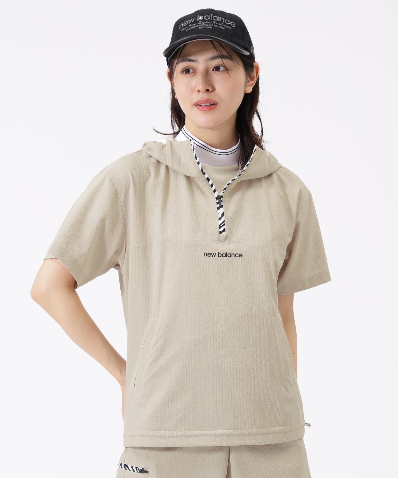 ハーフジップ プルオーバーフーディー (WOMENS)