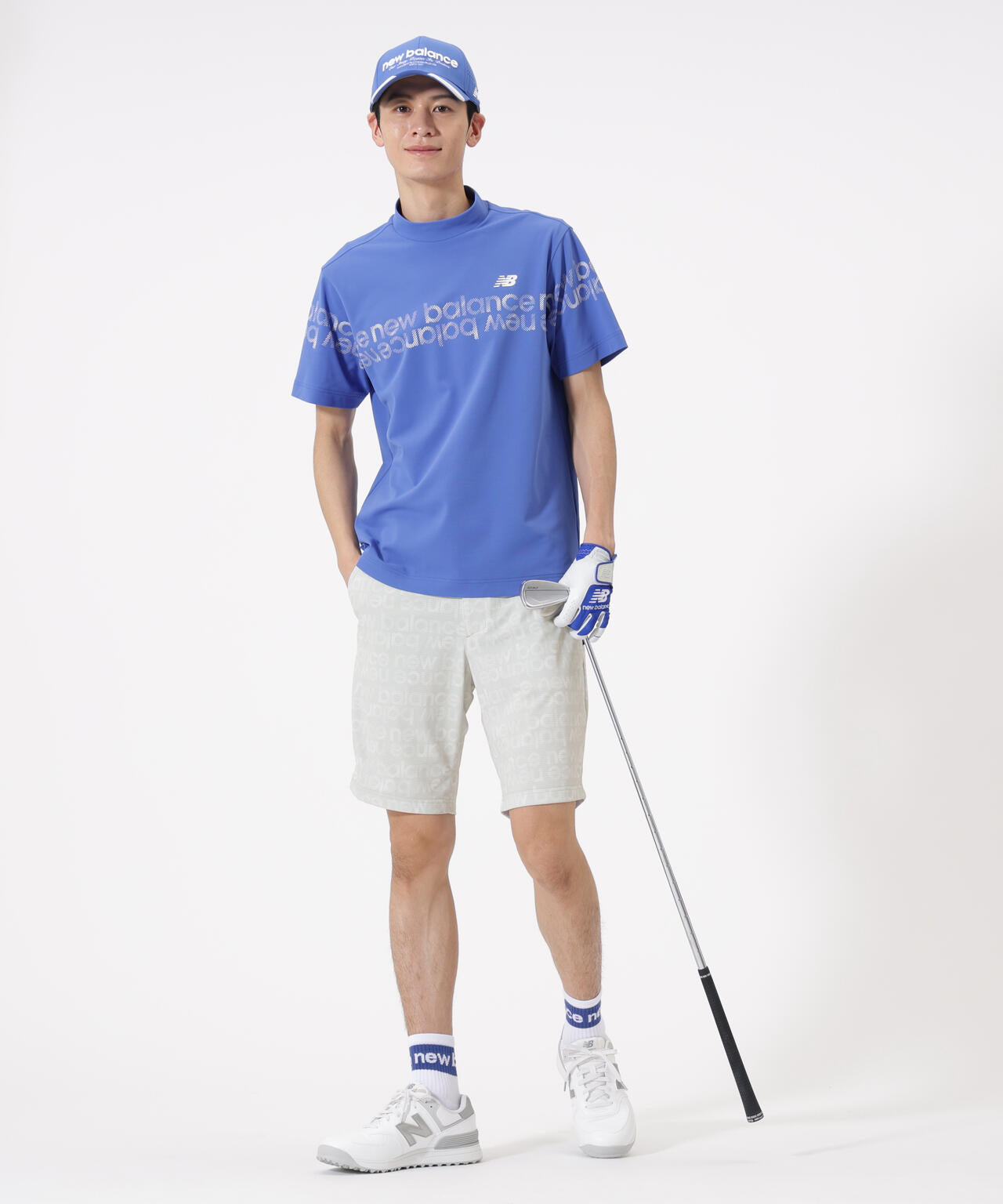 ボーダーロゴ総柄 ショートパンツ (MENS) | new balance golf