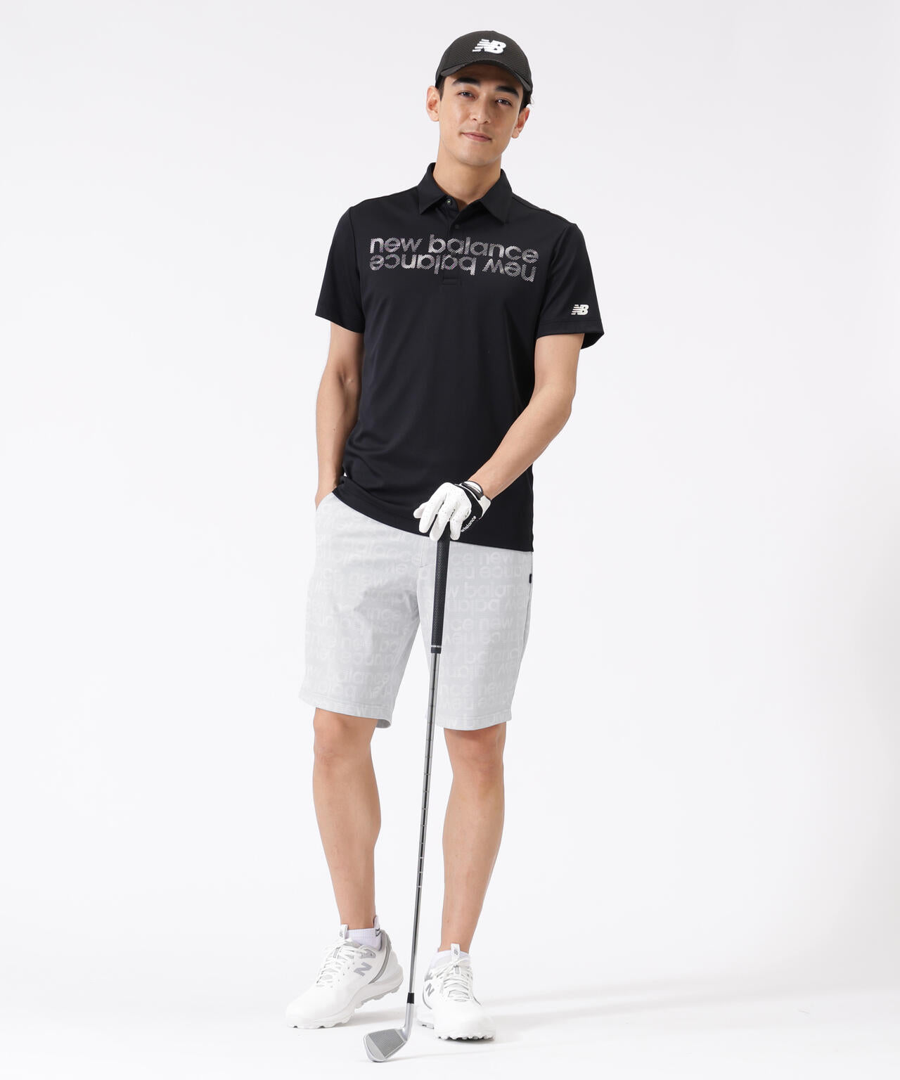 ボーダーロゴ総柄 ショートパンツ (MENS)