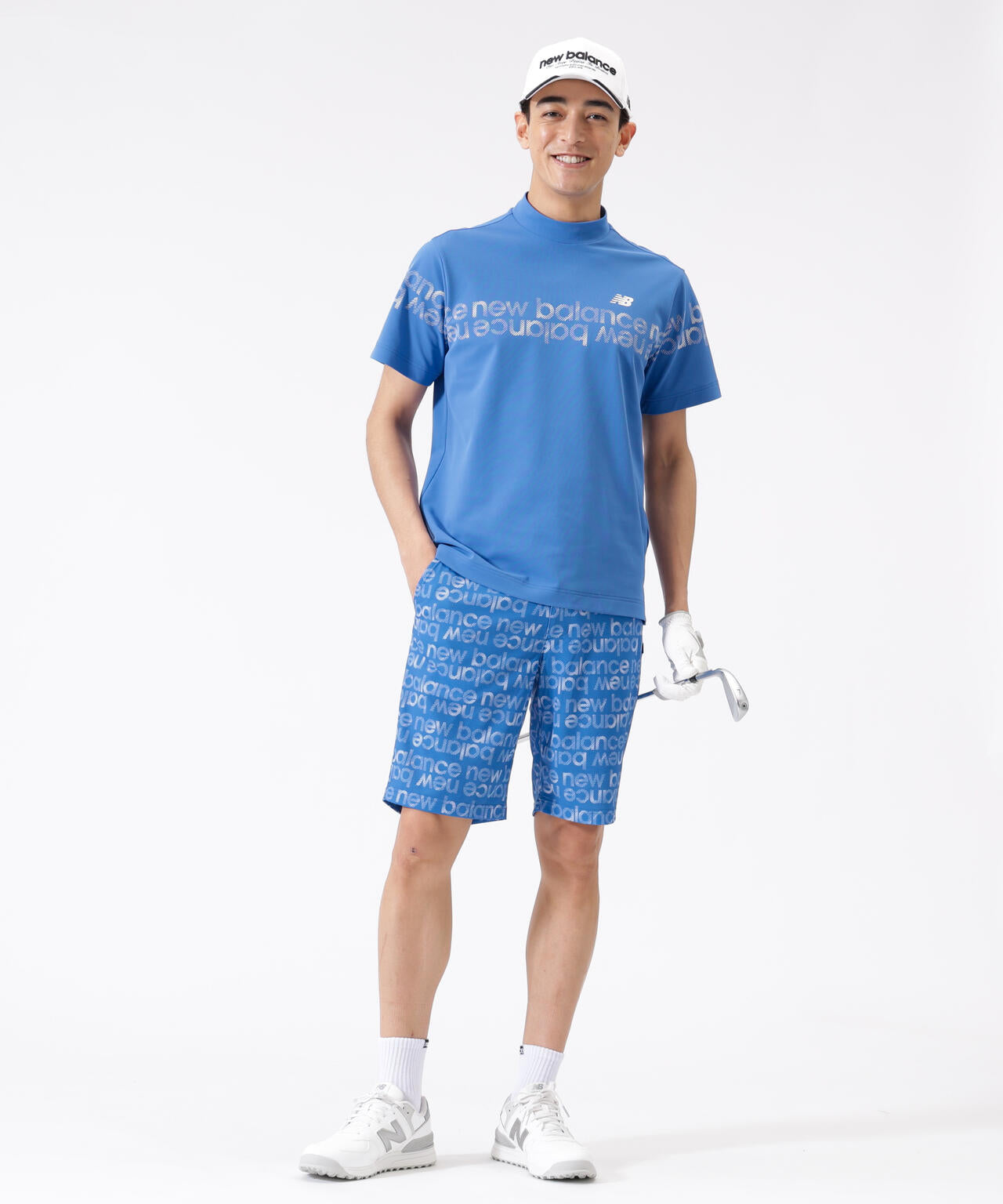 ボーダーロゴ総柄 ショートパンツ (MENS) | new balance golf
